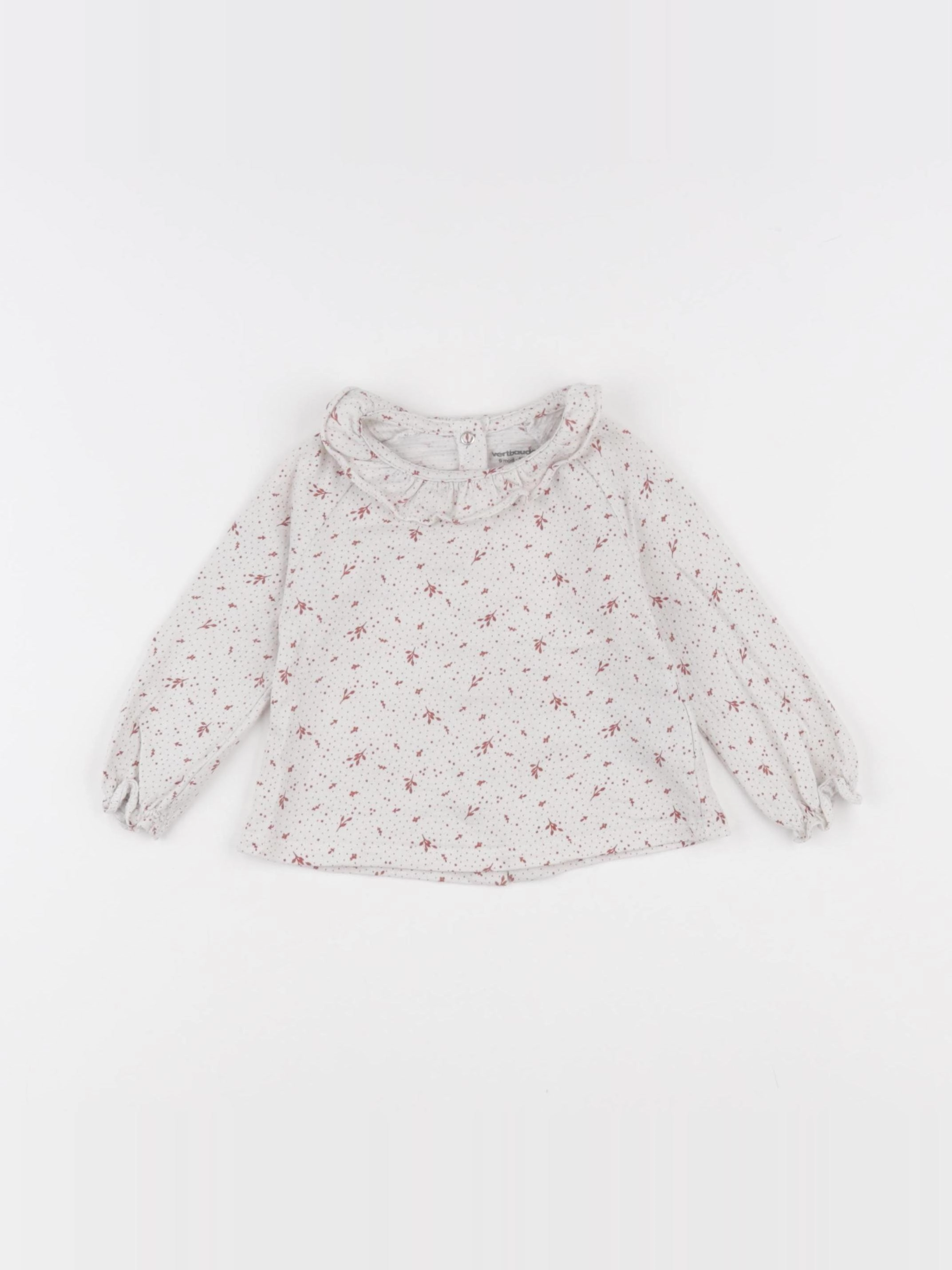 Vertbaudet - tee-shirt beige - 6 mois