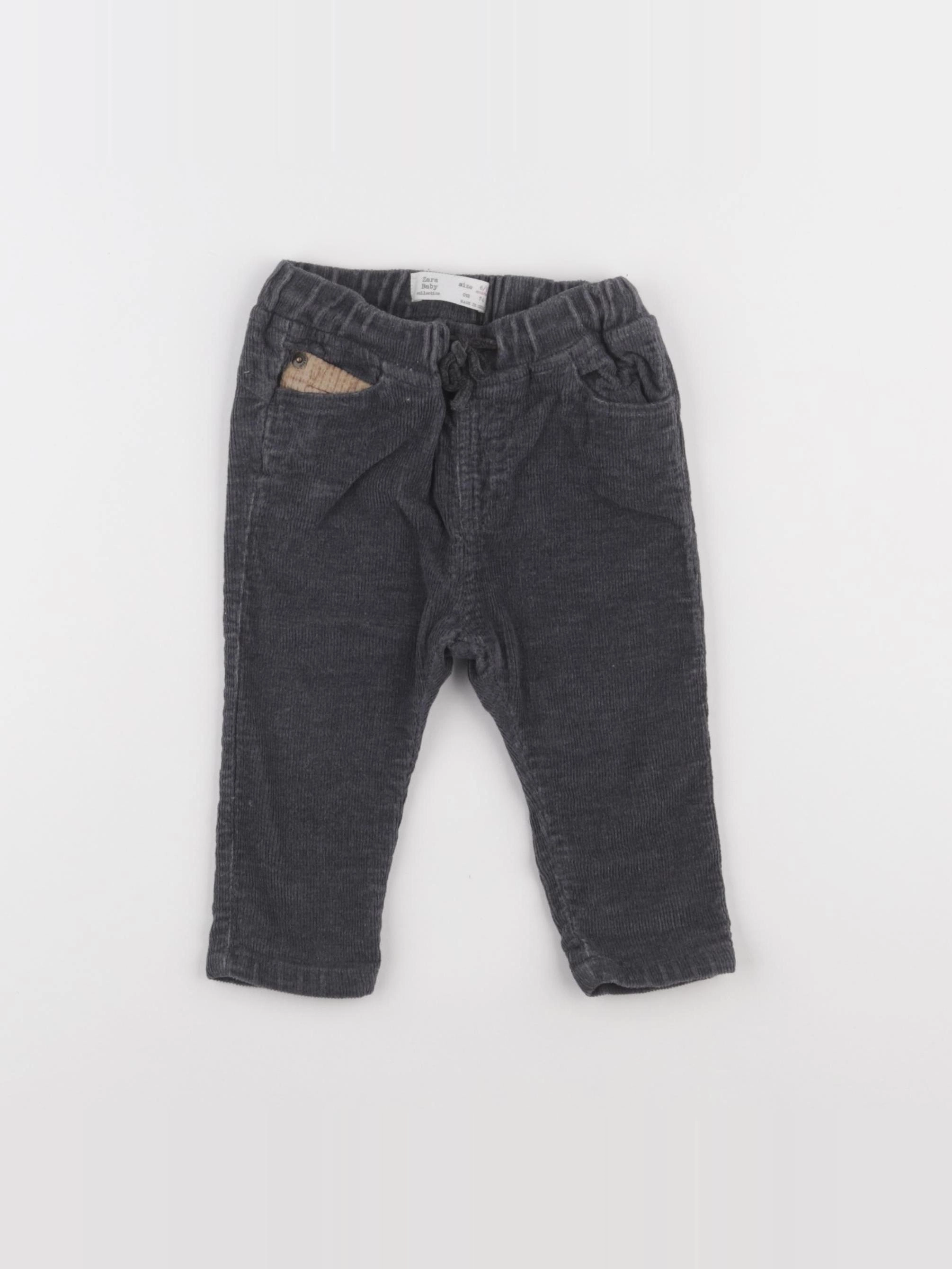 Zara - pantalon gris - 6/9 mois