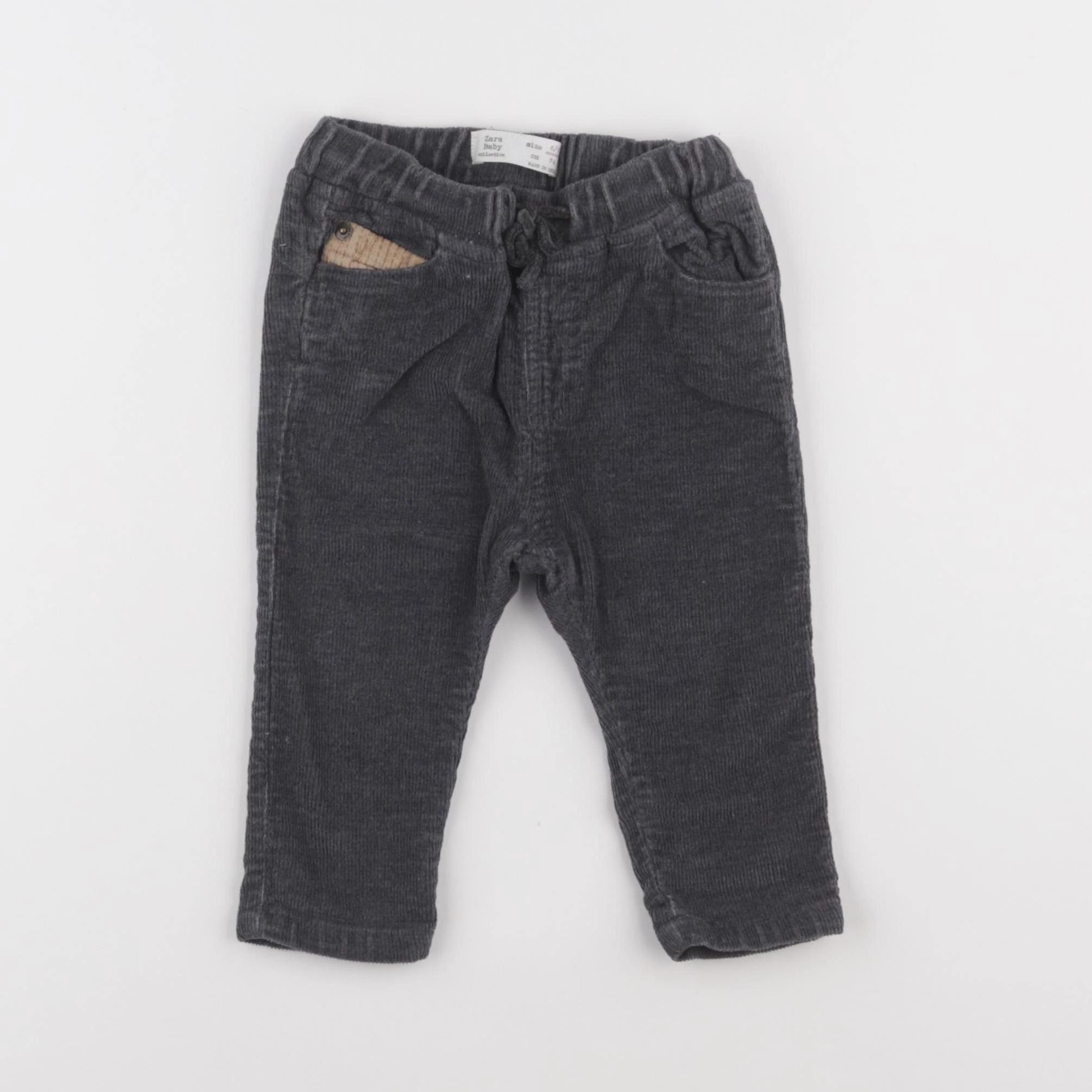 Zara - pantalon gris - 6/9 mois