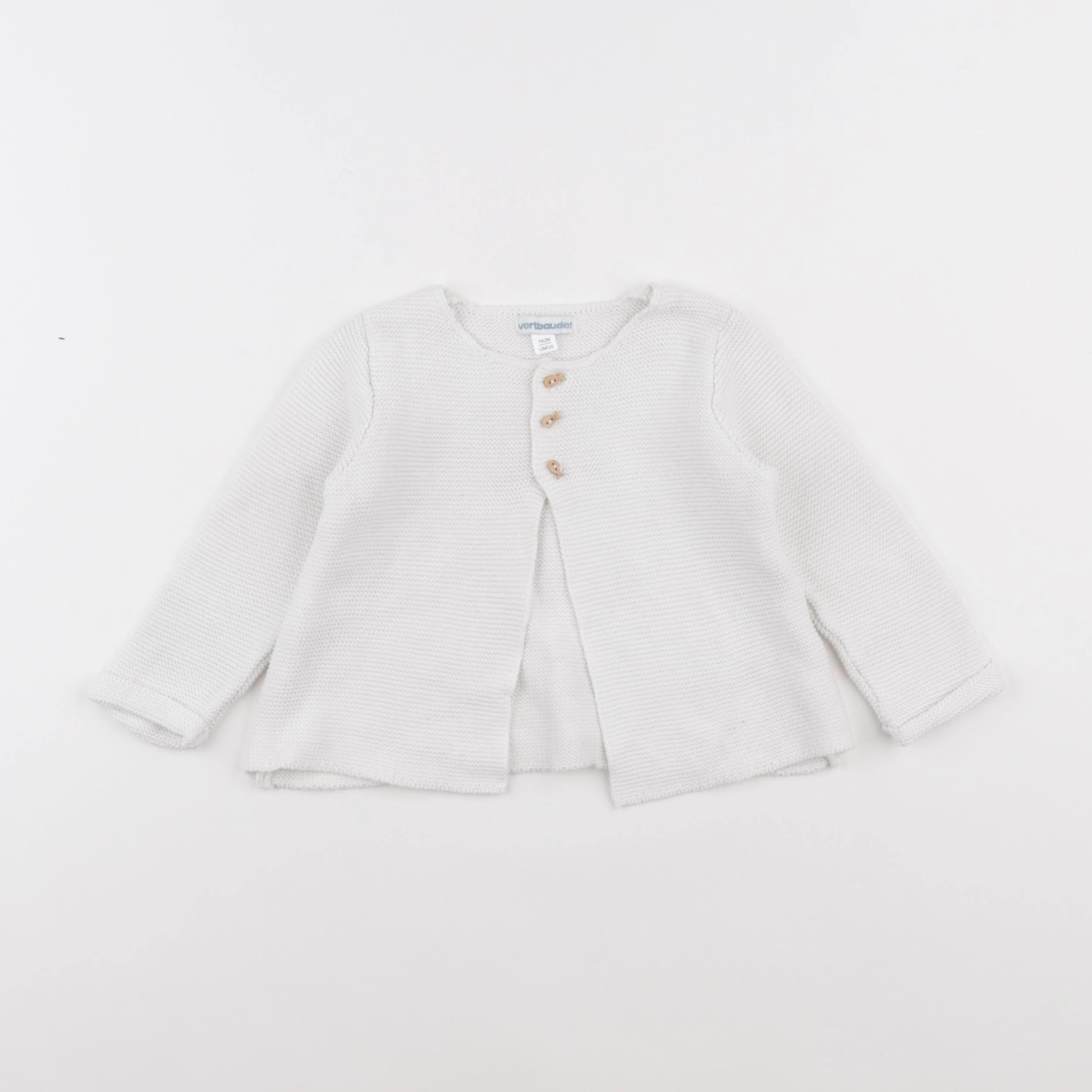 Jacadi - gilet blanc - 12 mois