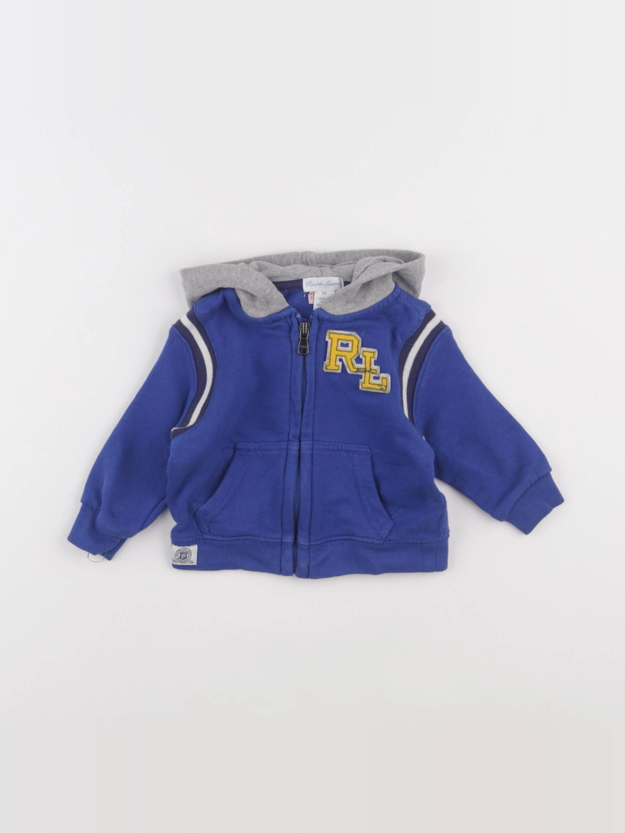 Ralph Lauren - sweat imprimé au dos bleu - 6 mois