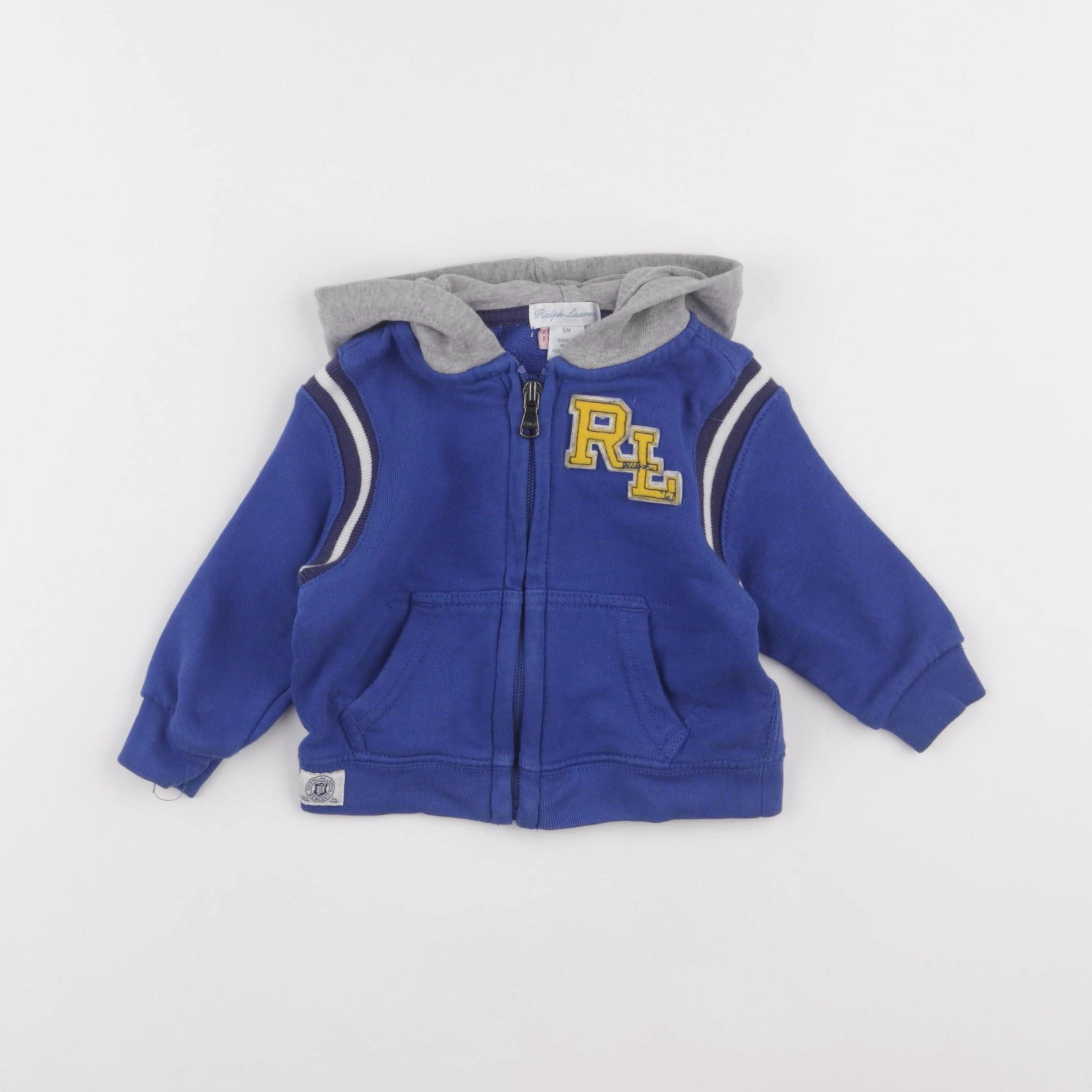 Ralph Lauren - sweat imprimé au dos bleu - 6 mois