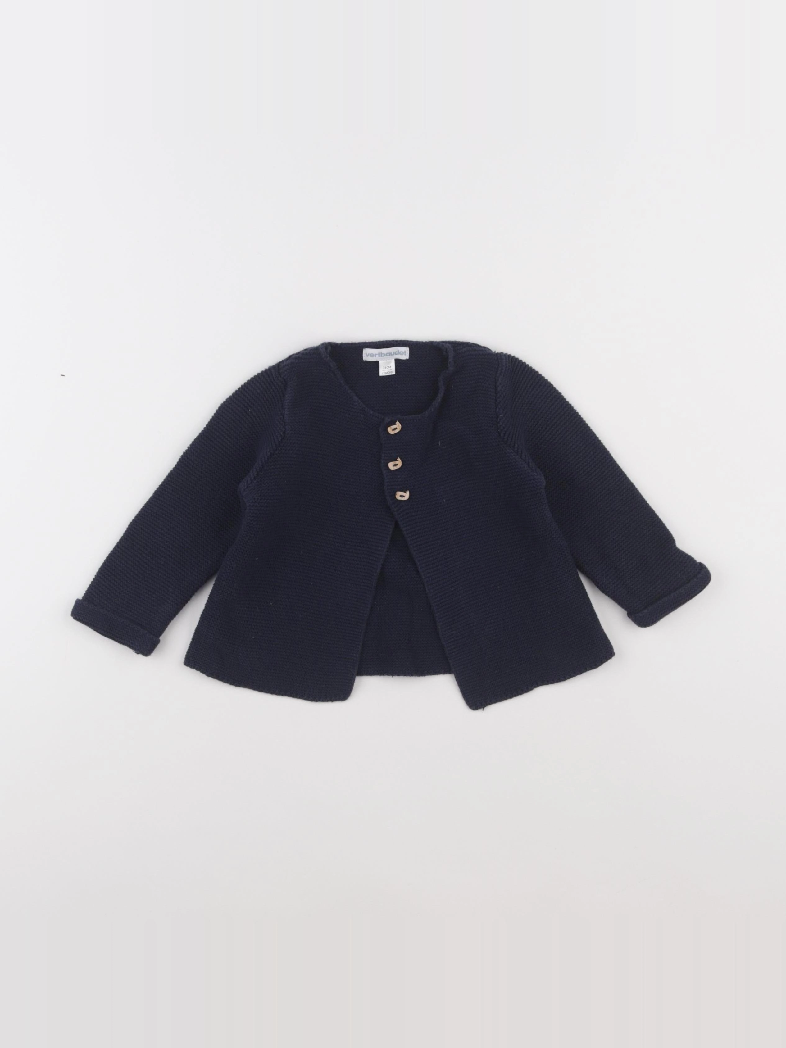 Vertbaudet - gilet bleu - 12 mois