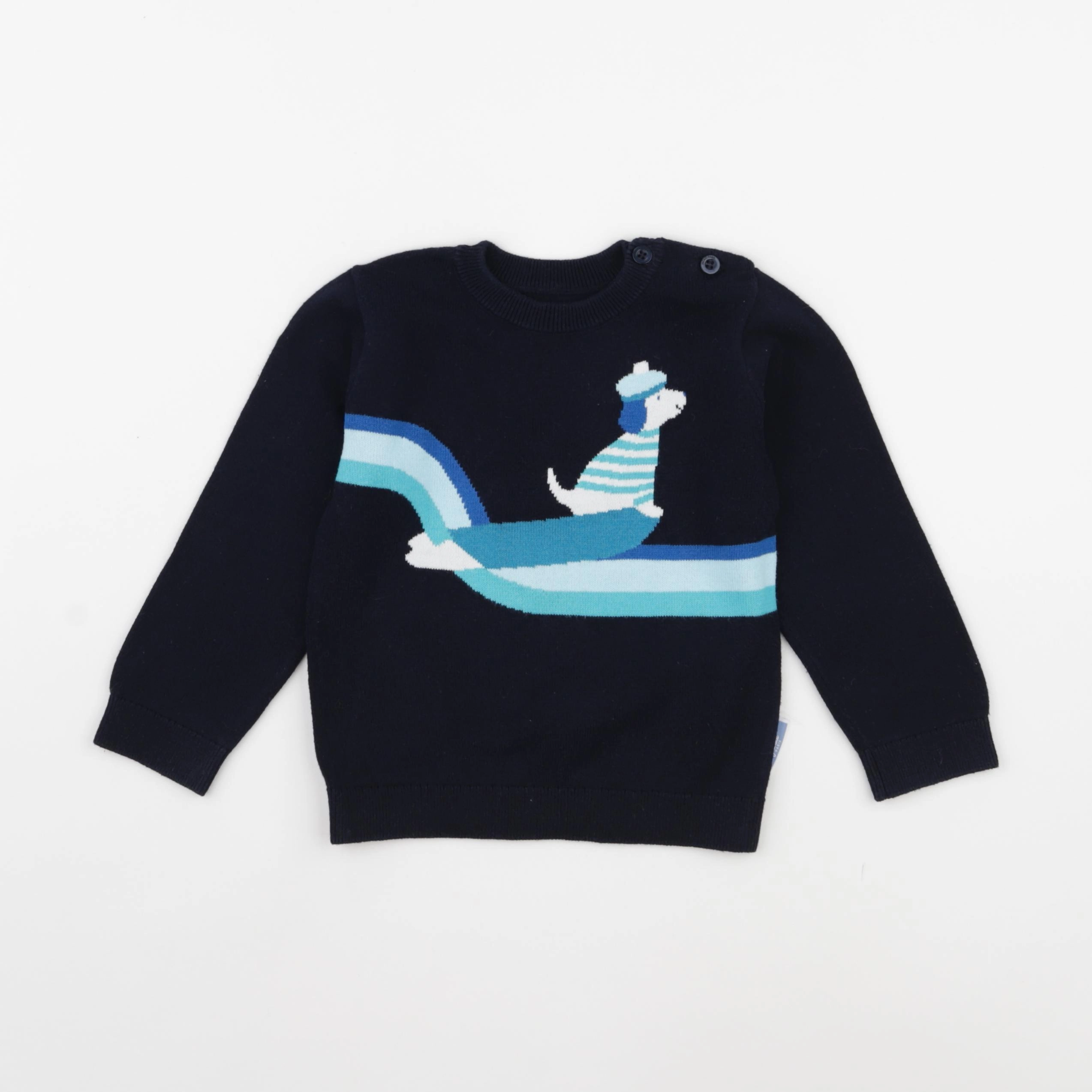 Jacadi - pull bleu - 18/24 mois