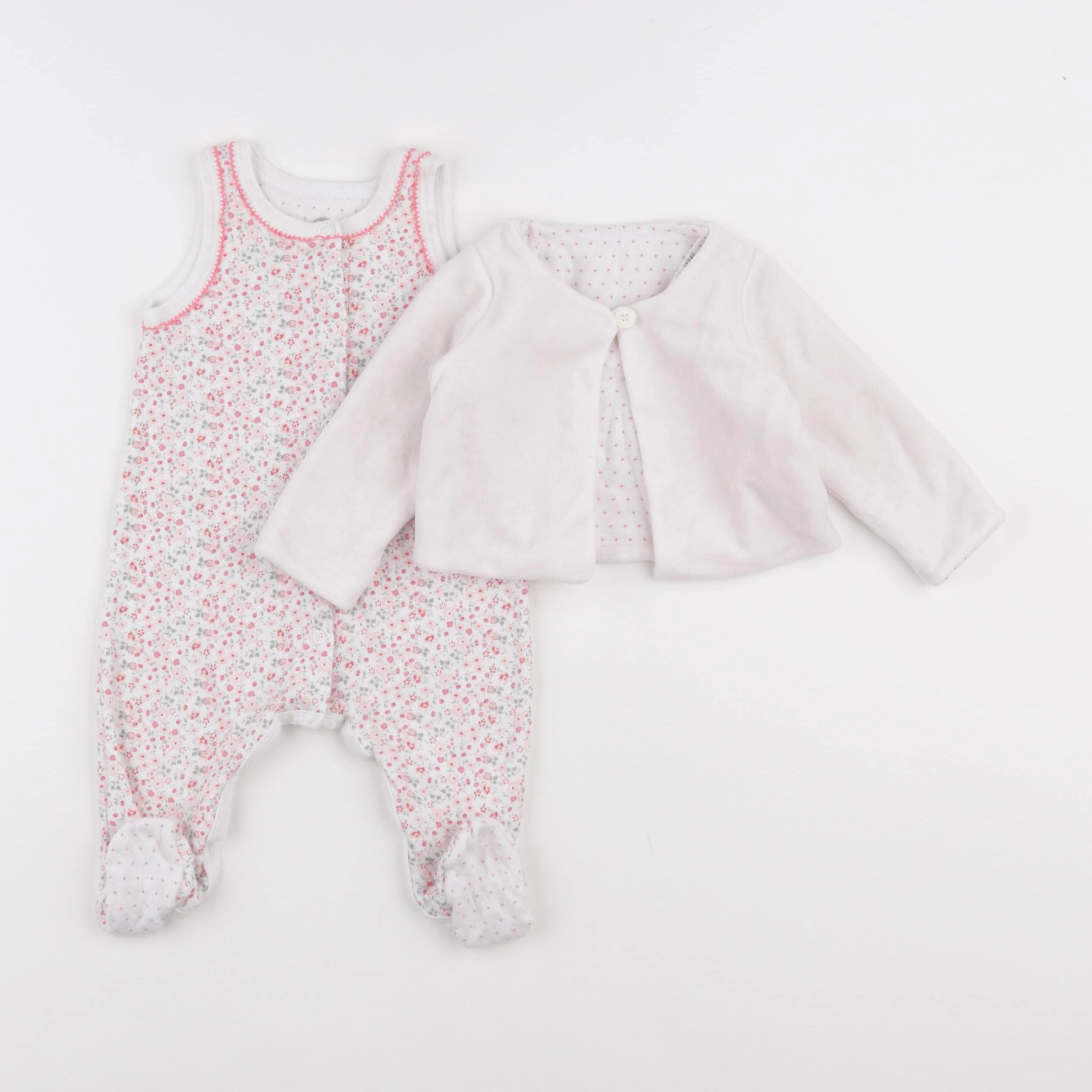 Petit Bateau - ensemble rose - 3 mois