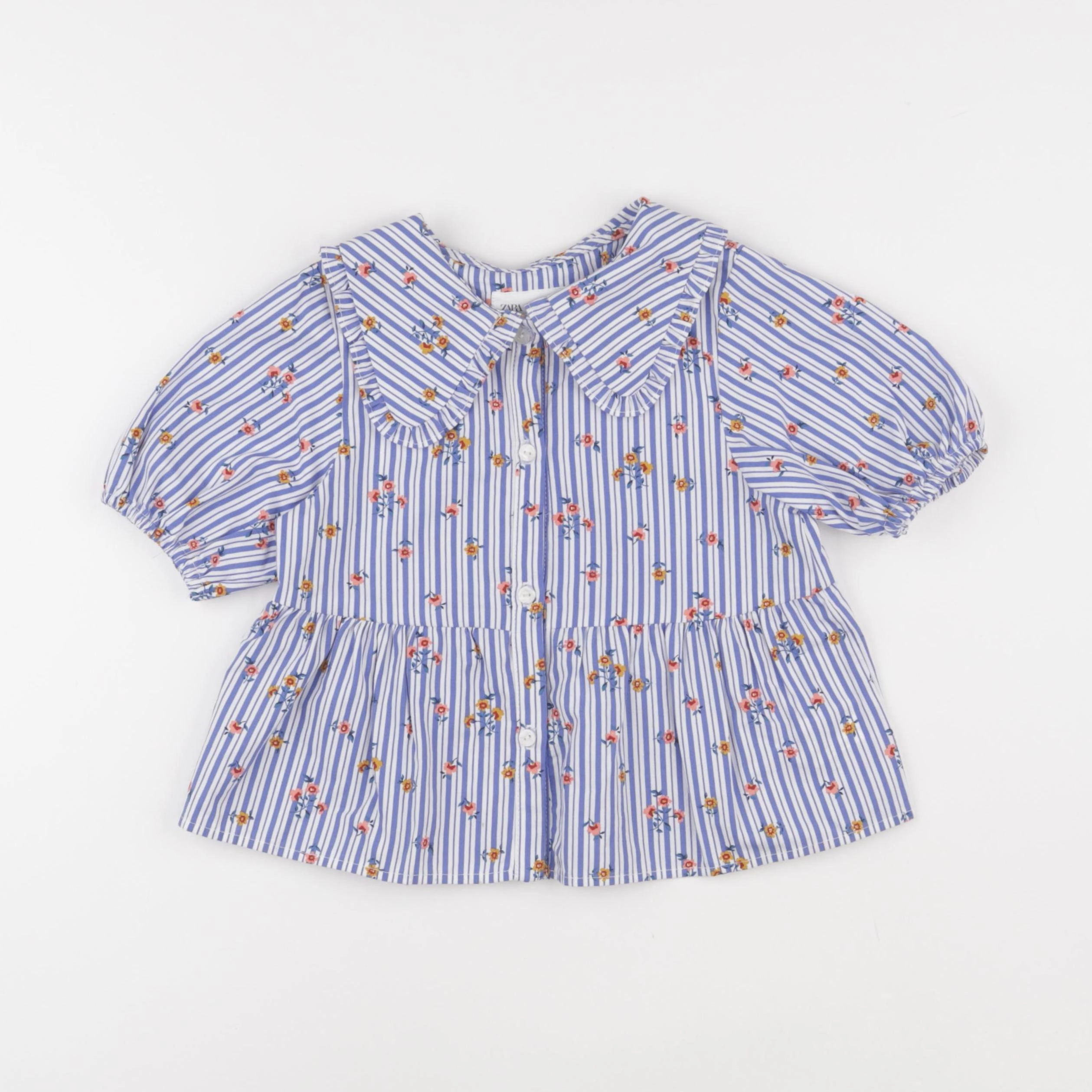 Zara - blouse bleu - 5/6 ans