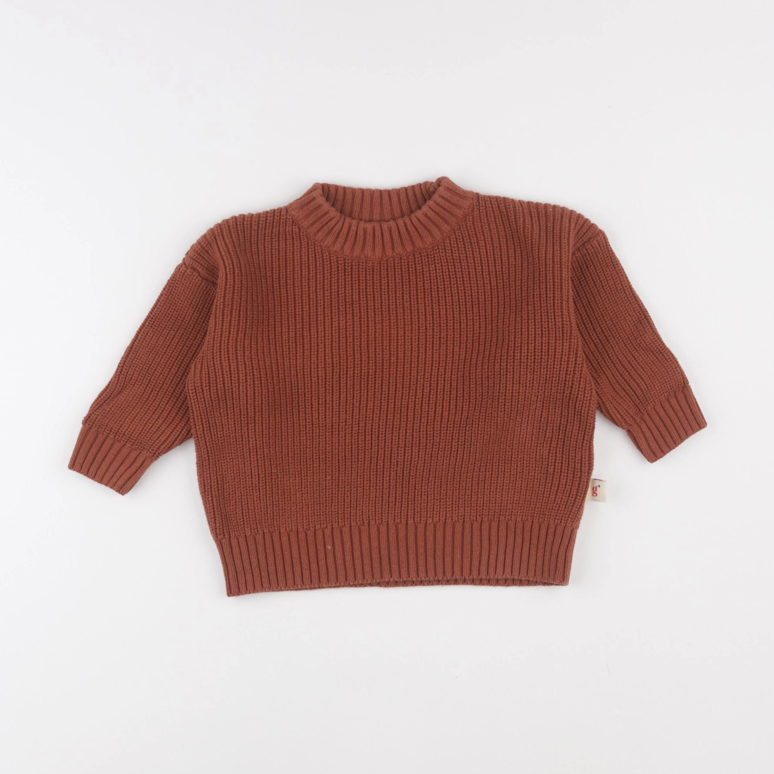 Gamin gamine - pull marron - 12/18 mois
