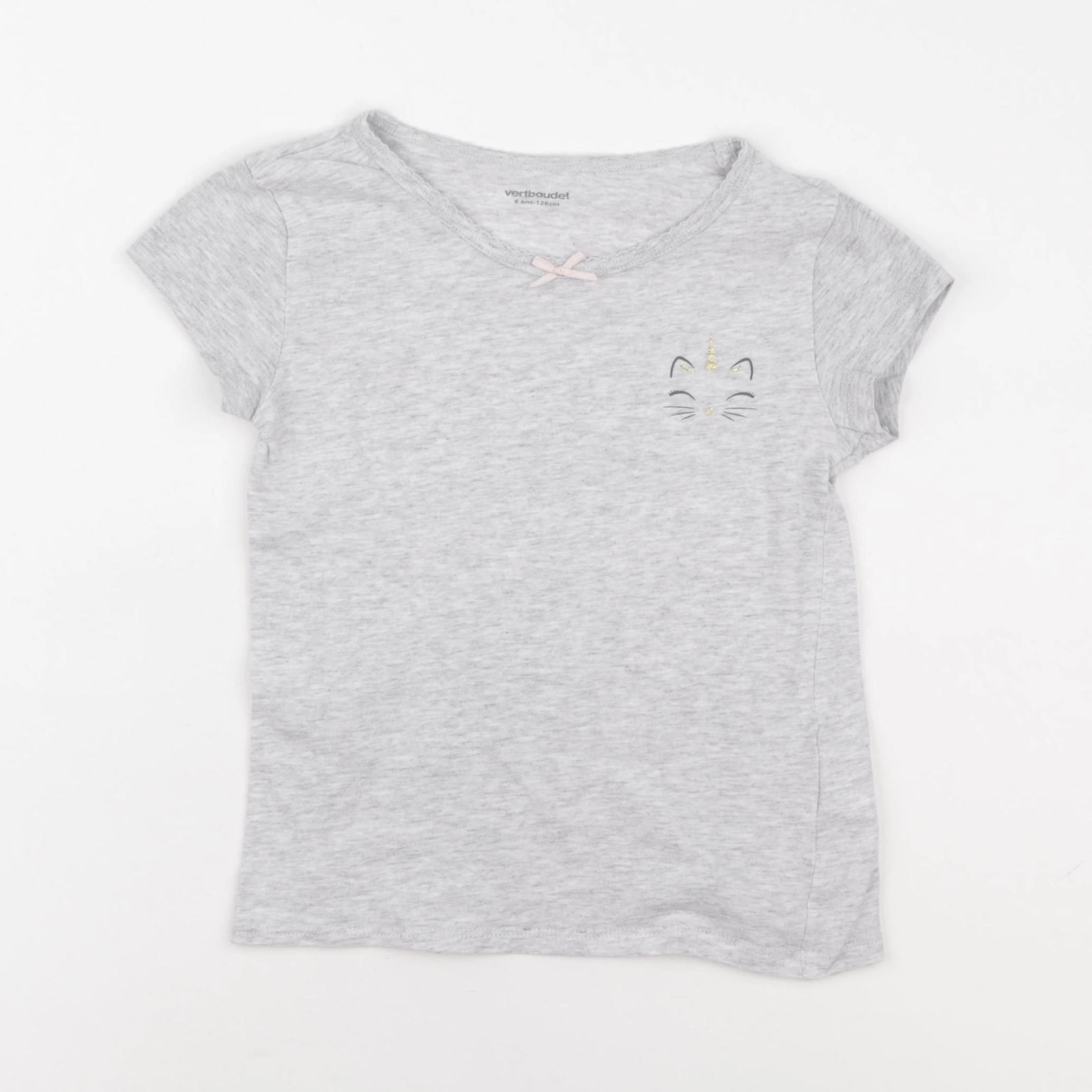 Vertbaudet - maillot de corps gris - 8 ans