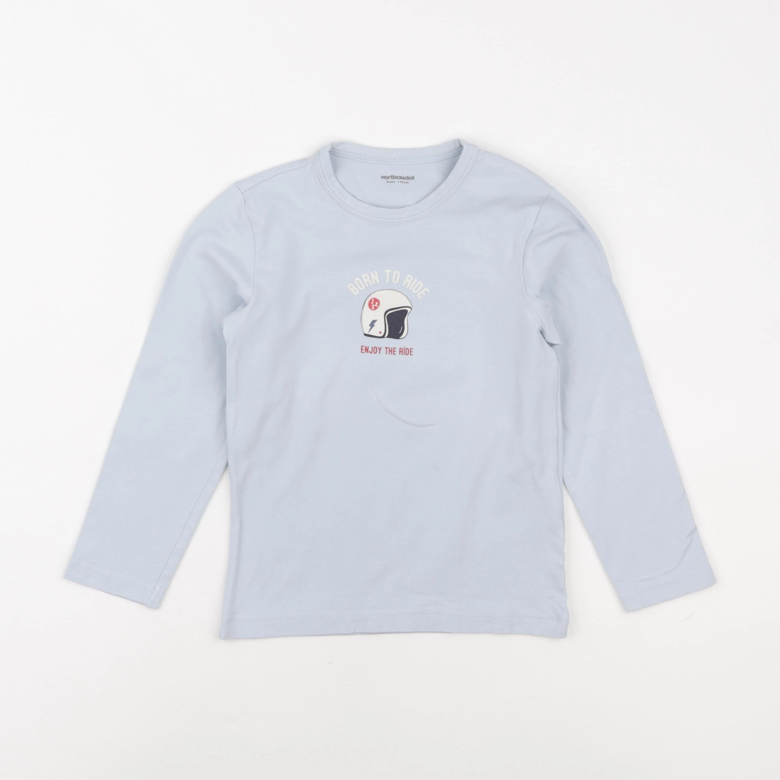 Vertbaudet - tee-shirt bleu - 6 ans