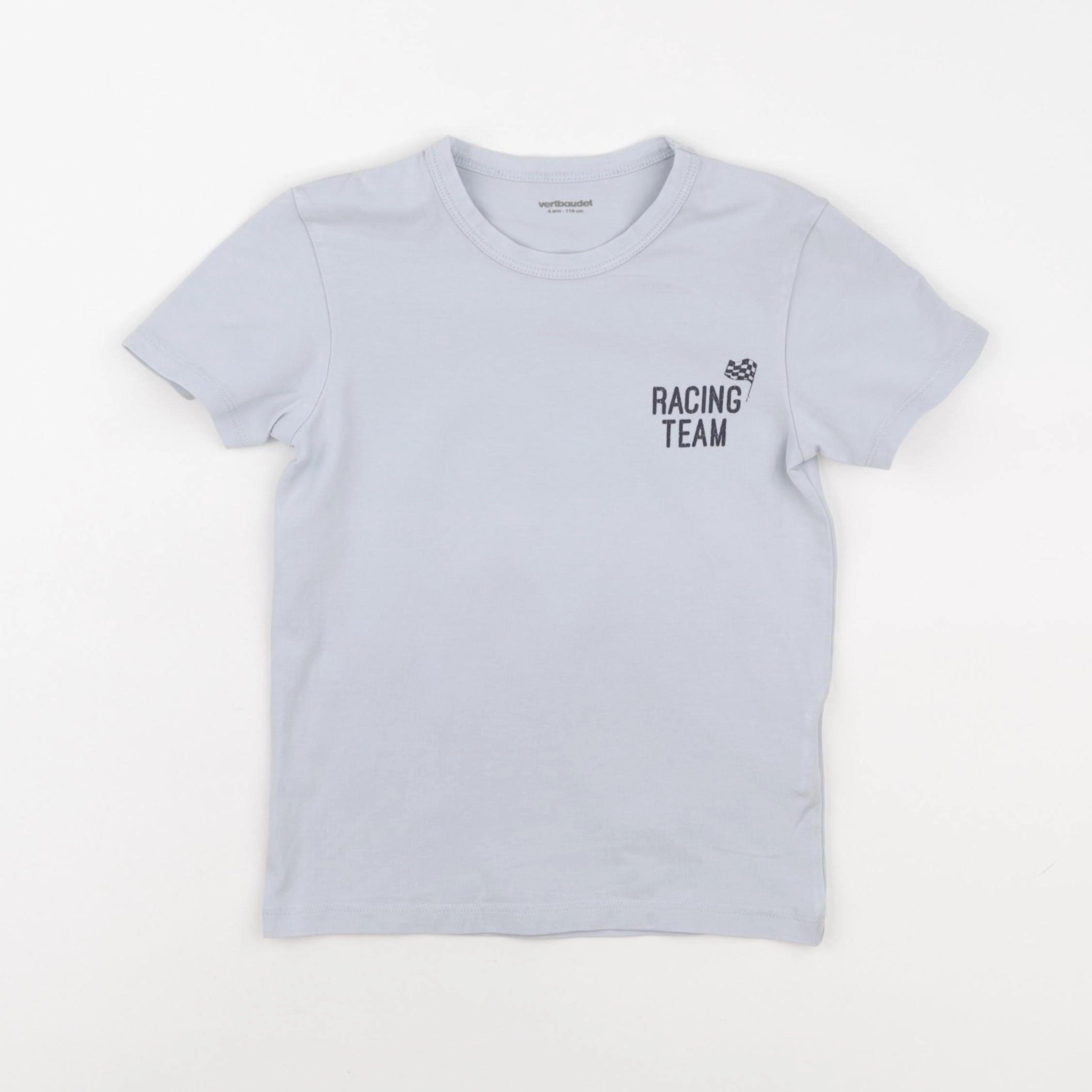 Vertbaudet - tee-shirt bleu - 6 ans