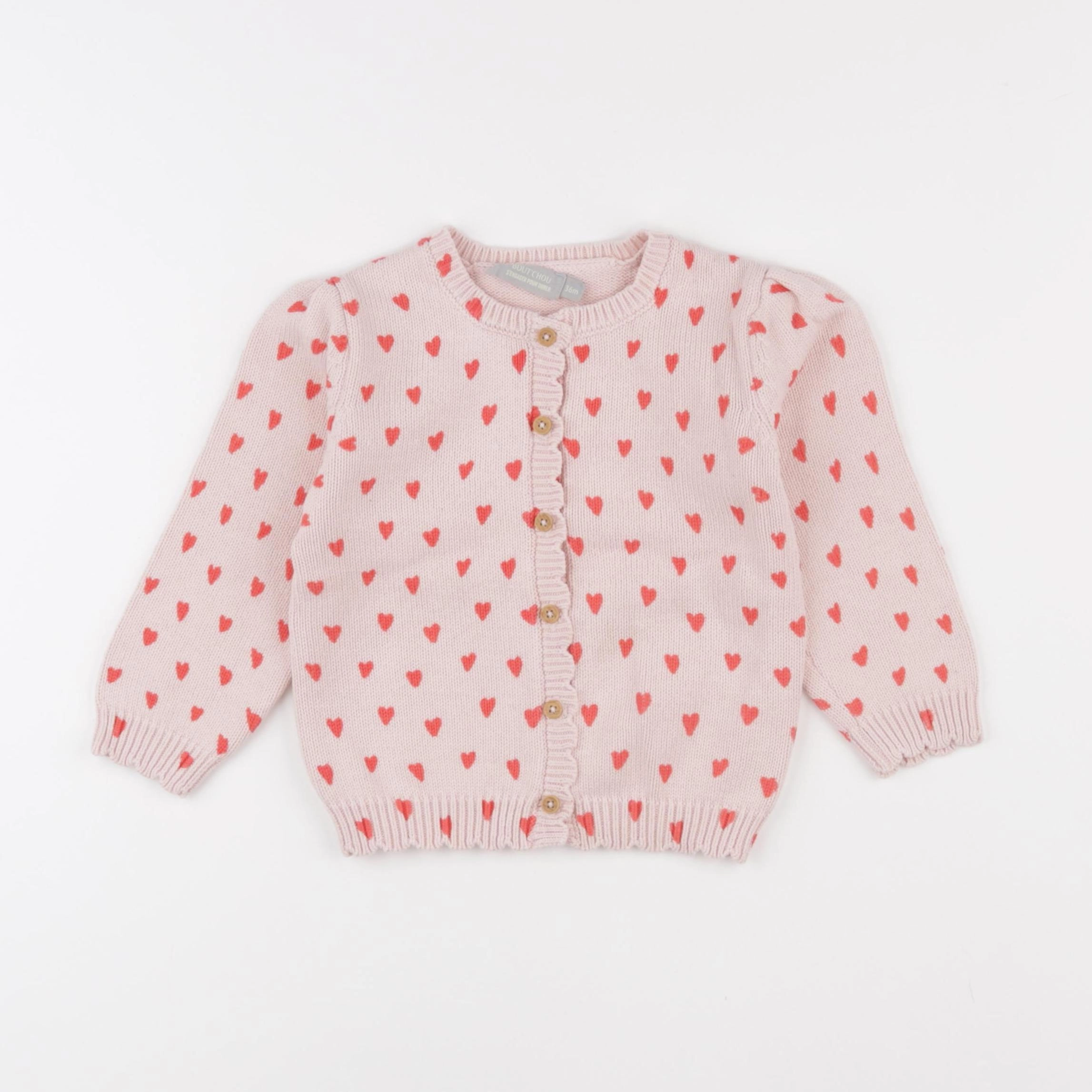 Boutchou - gilet rose - 36 mois