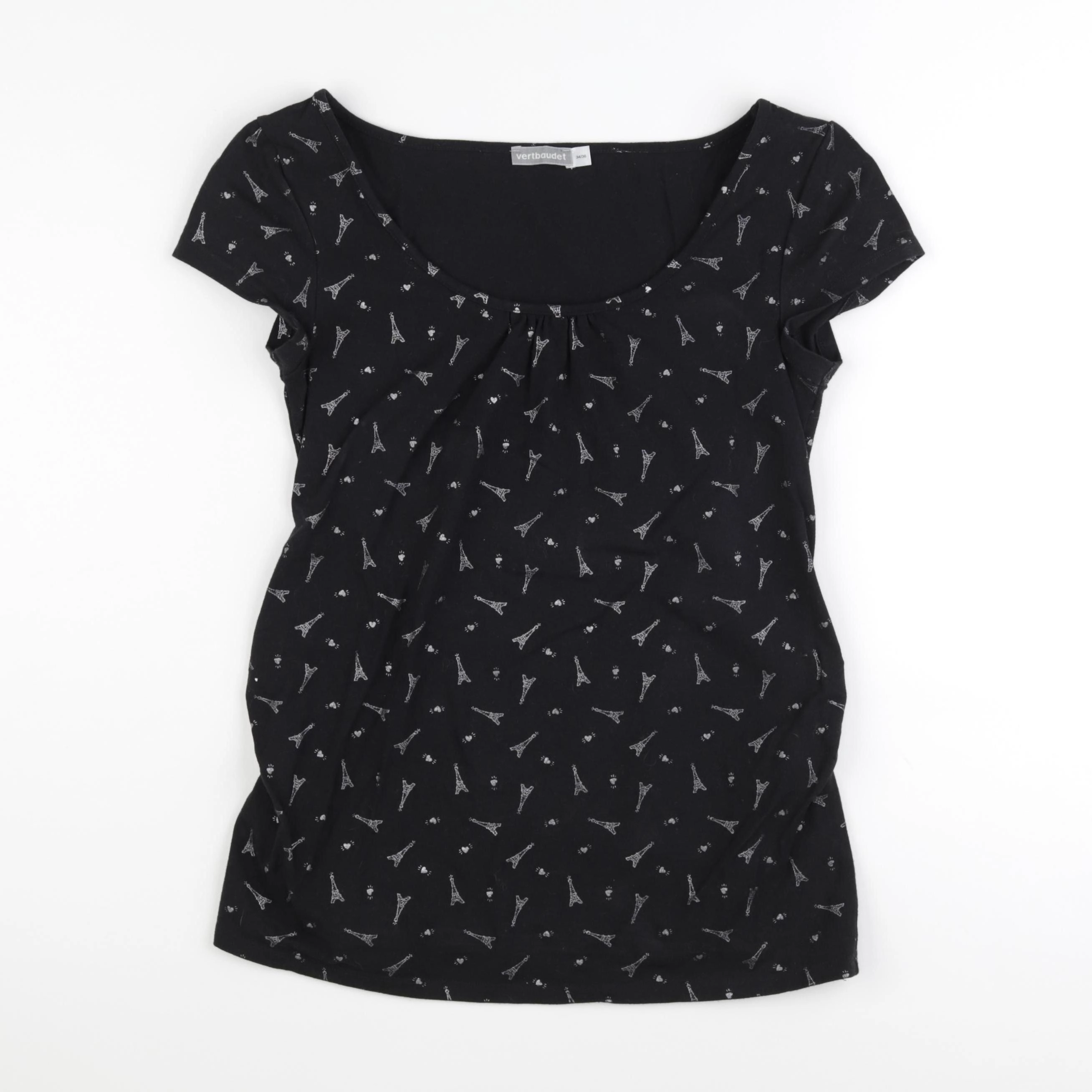 Vertbaudet - tee-shirt grossesse noir - 34 à 36