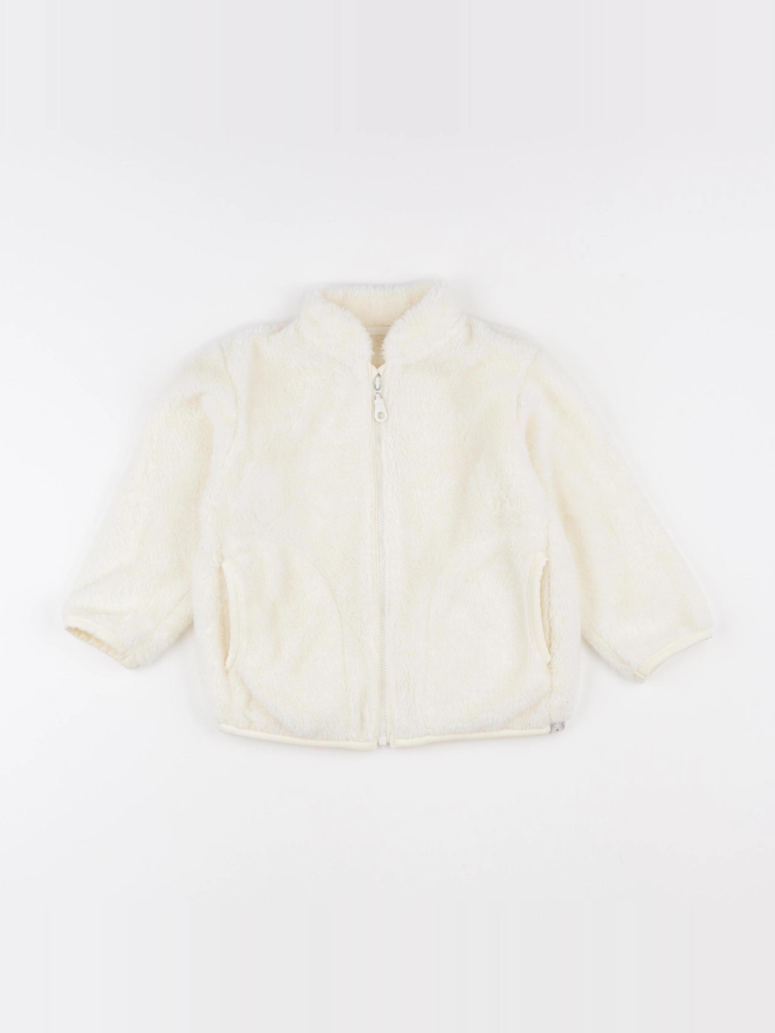 Uniqlo - polaire blanc - 24 mois