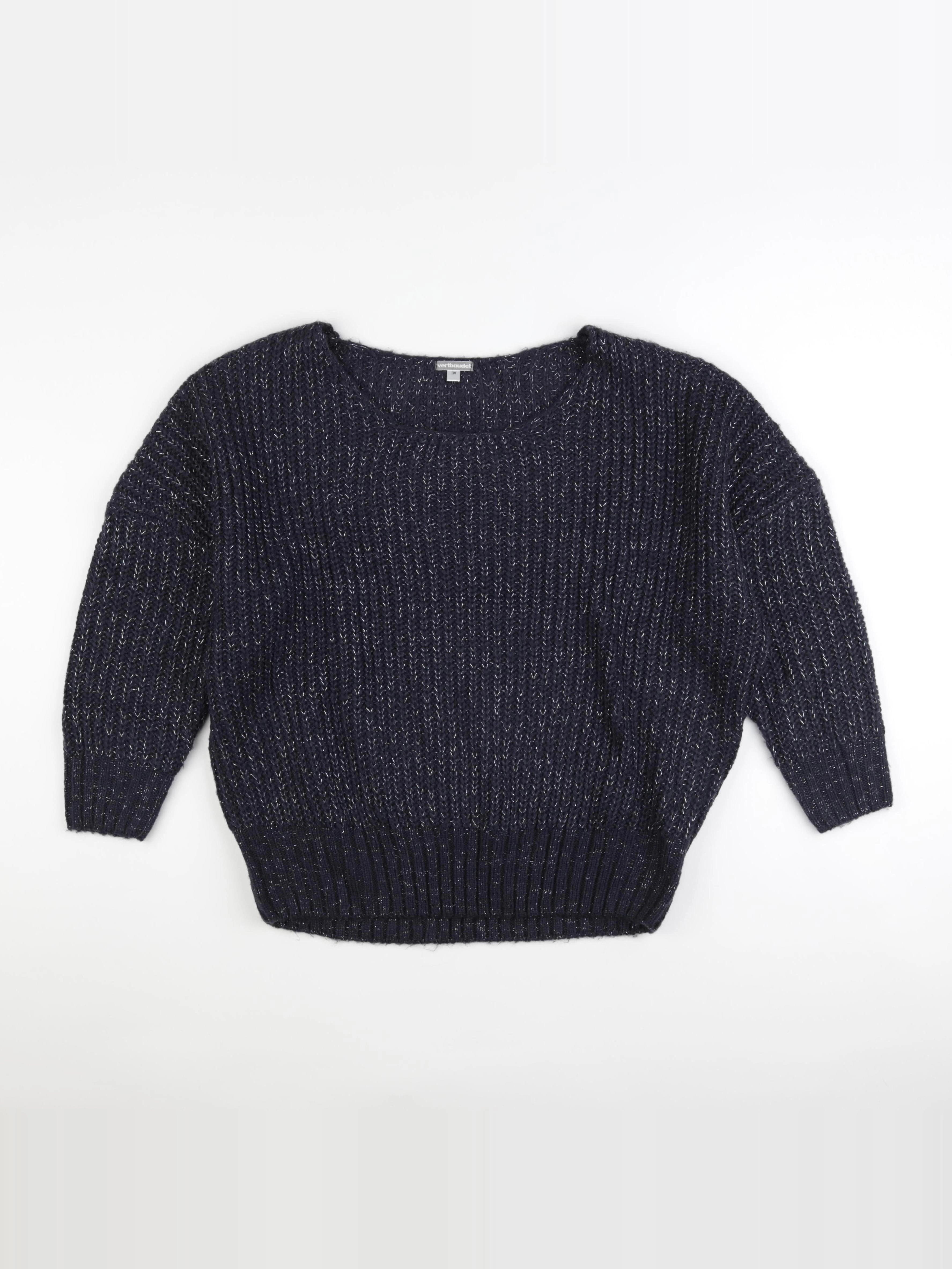 Vertbaudet - pull grossesse, allaitement bleu, argent - 38
