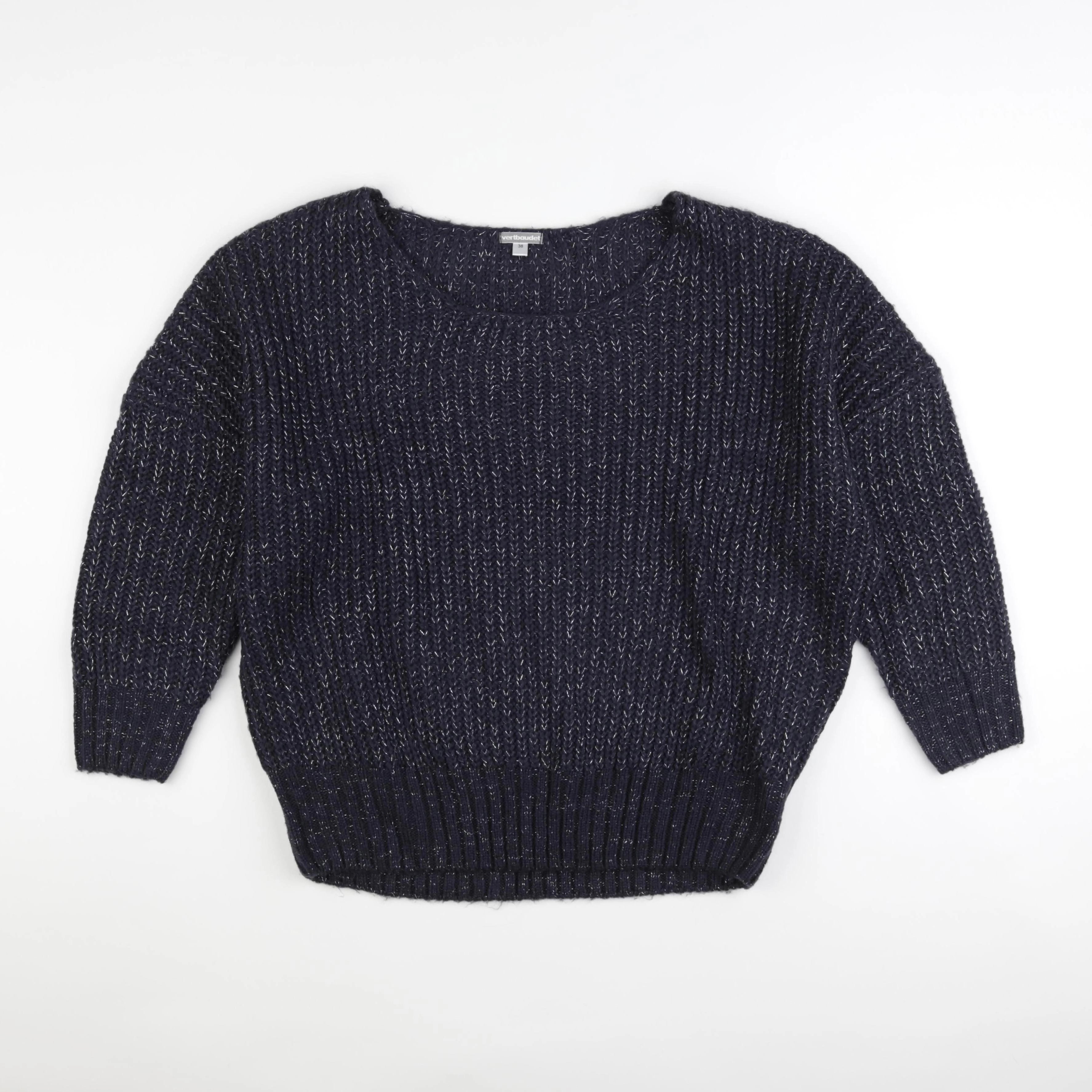 Vertbaudet - pull grossesse, allaitement bleu, argent - 38