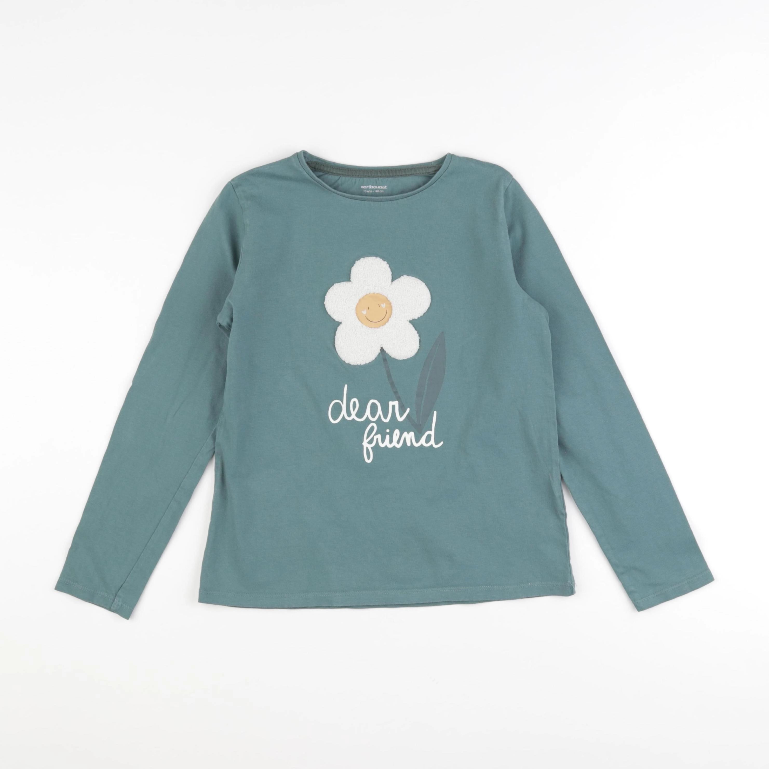 Vertbaudet - tee-shirt bleu - 10 ans