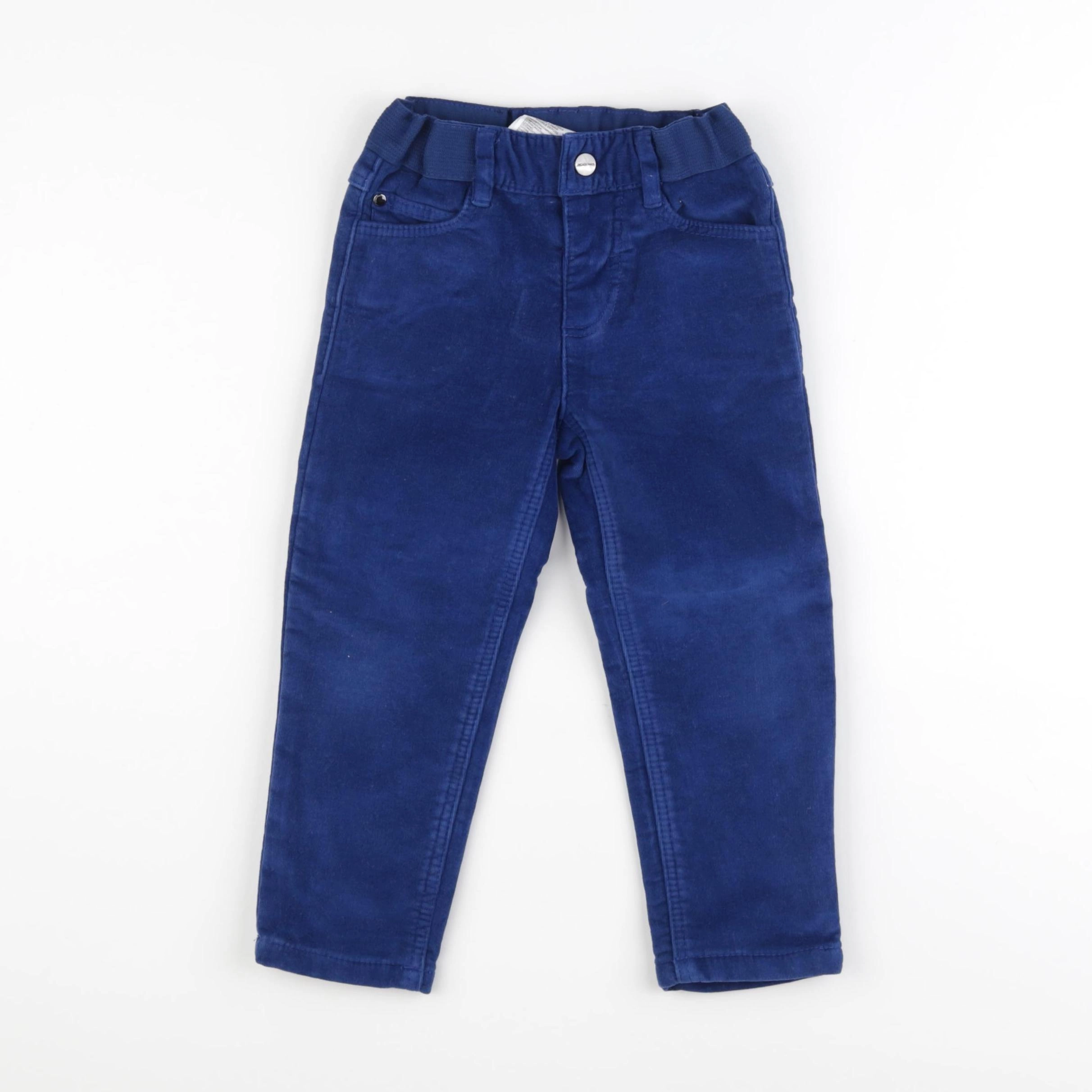 Jacadi - pantalon doublé bleu - 3 ans