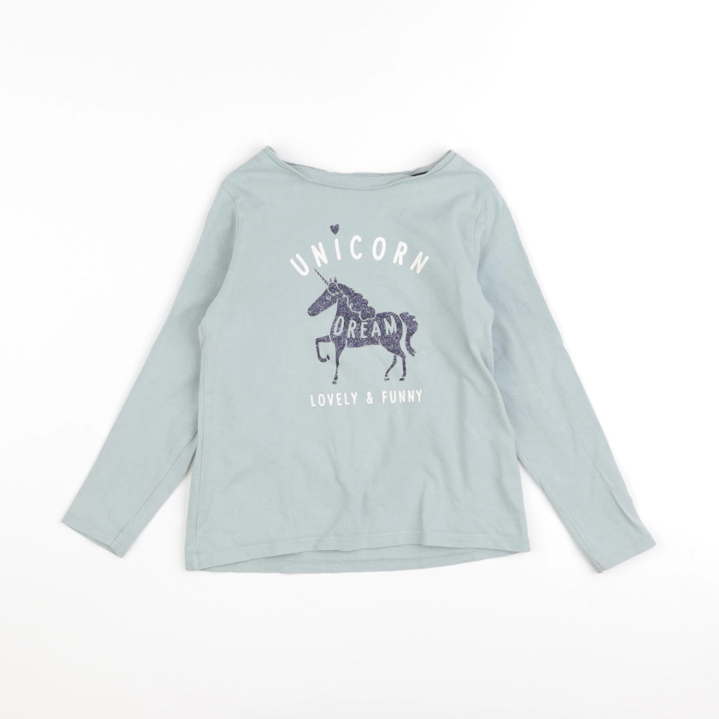 Vertbaudet - tee-shirt bleu - 5 ans