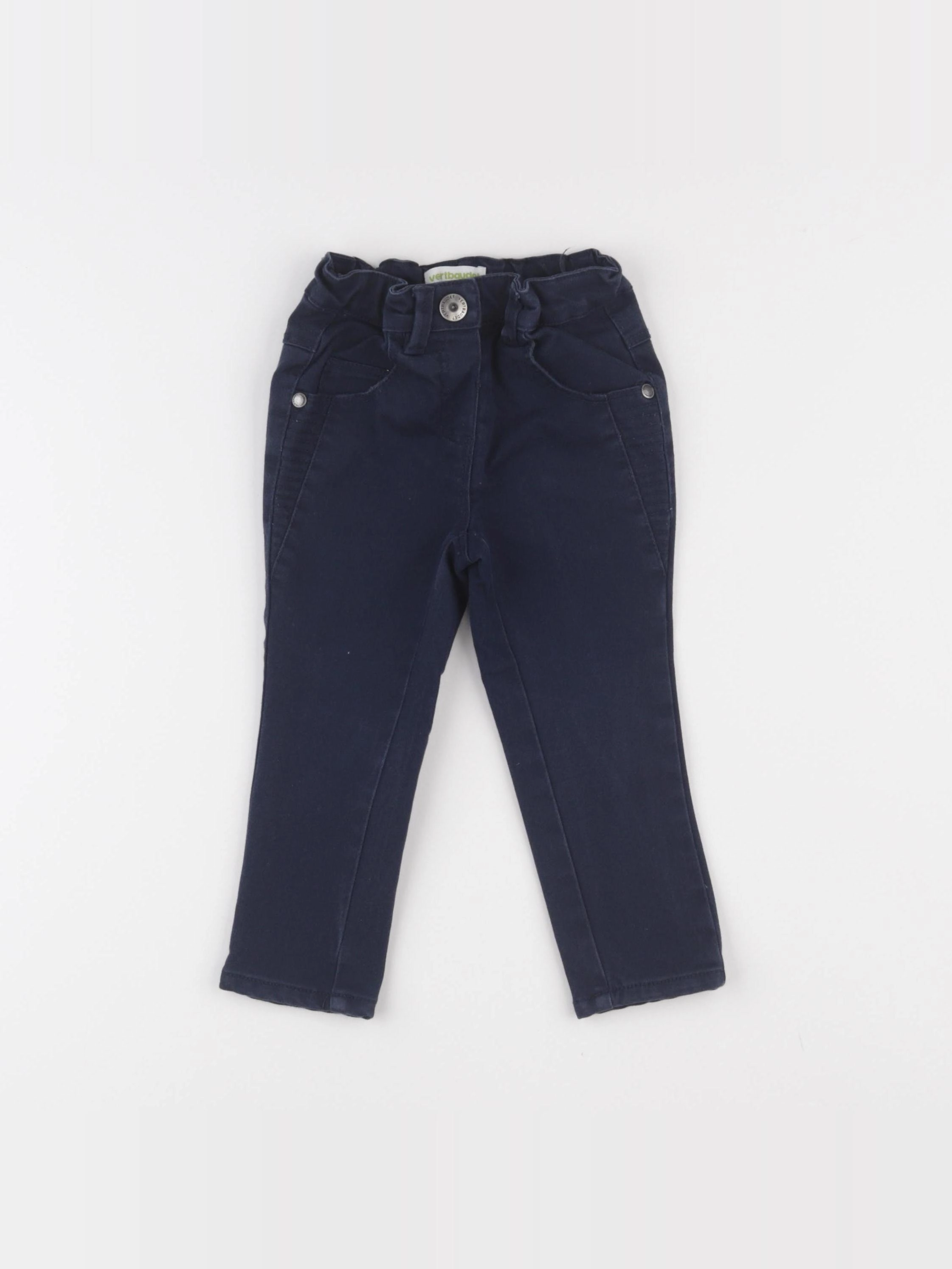Vertbaudet - pantalon bleu - 2 ans