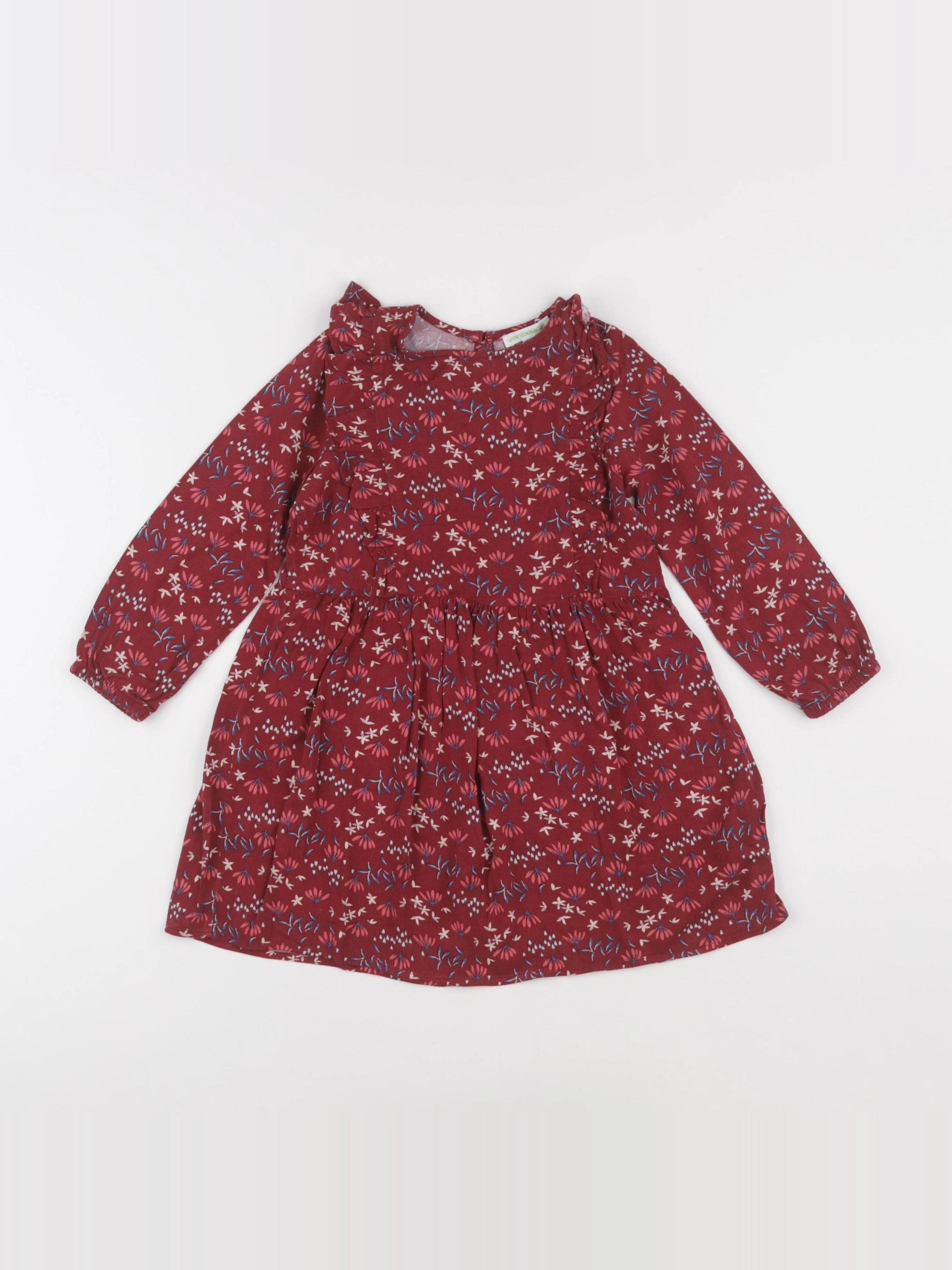 Vertbaudet - robe rouge - 4 ans