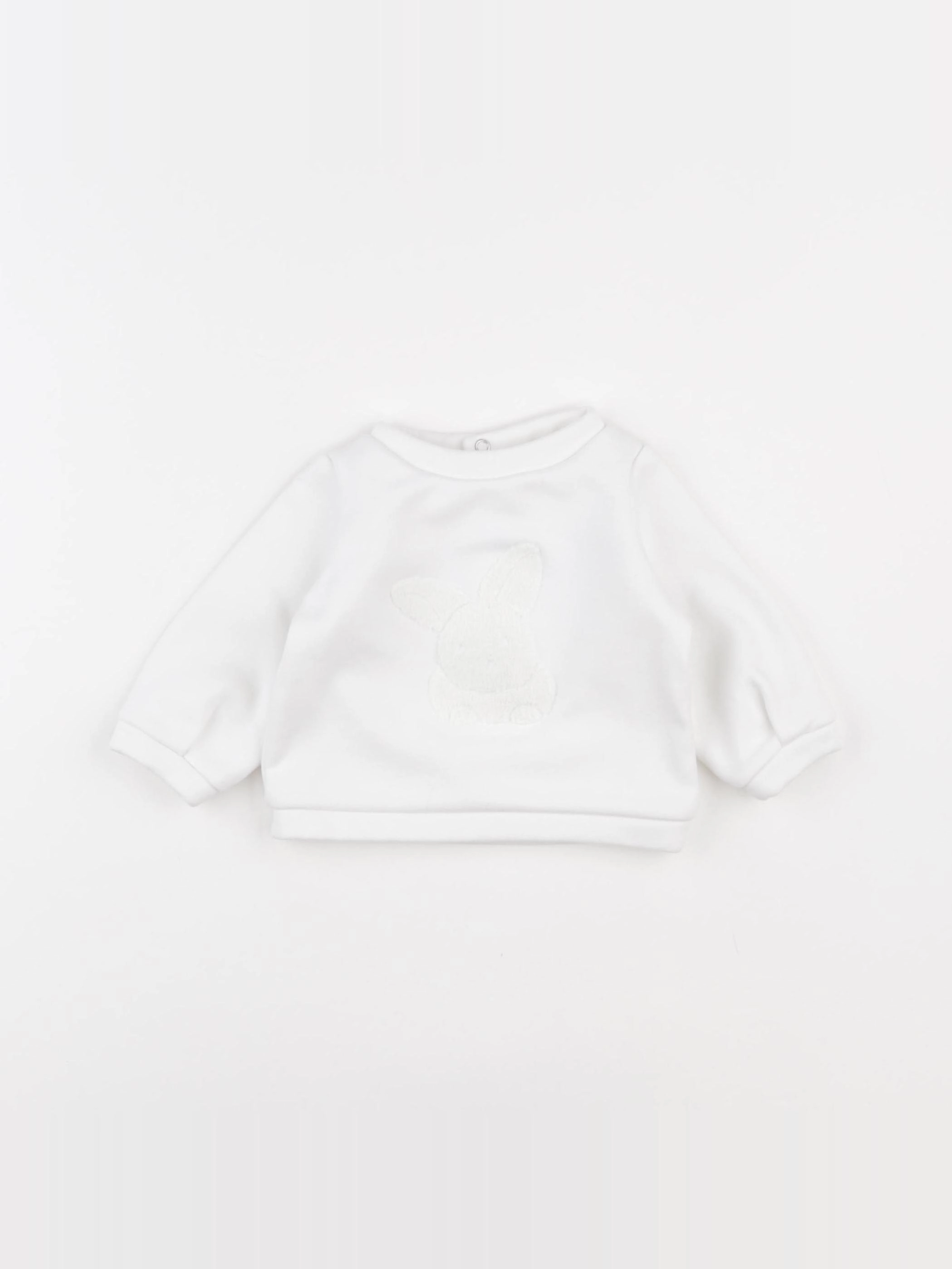 Jacadi - sweat blanc - 6 mois