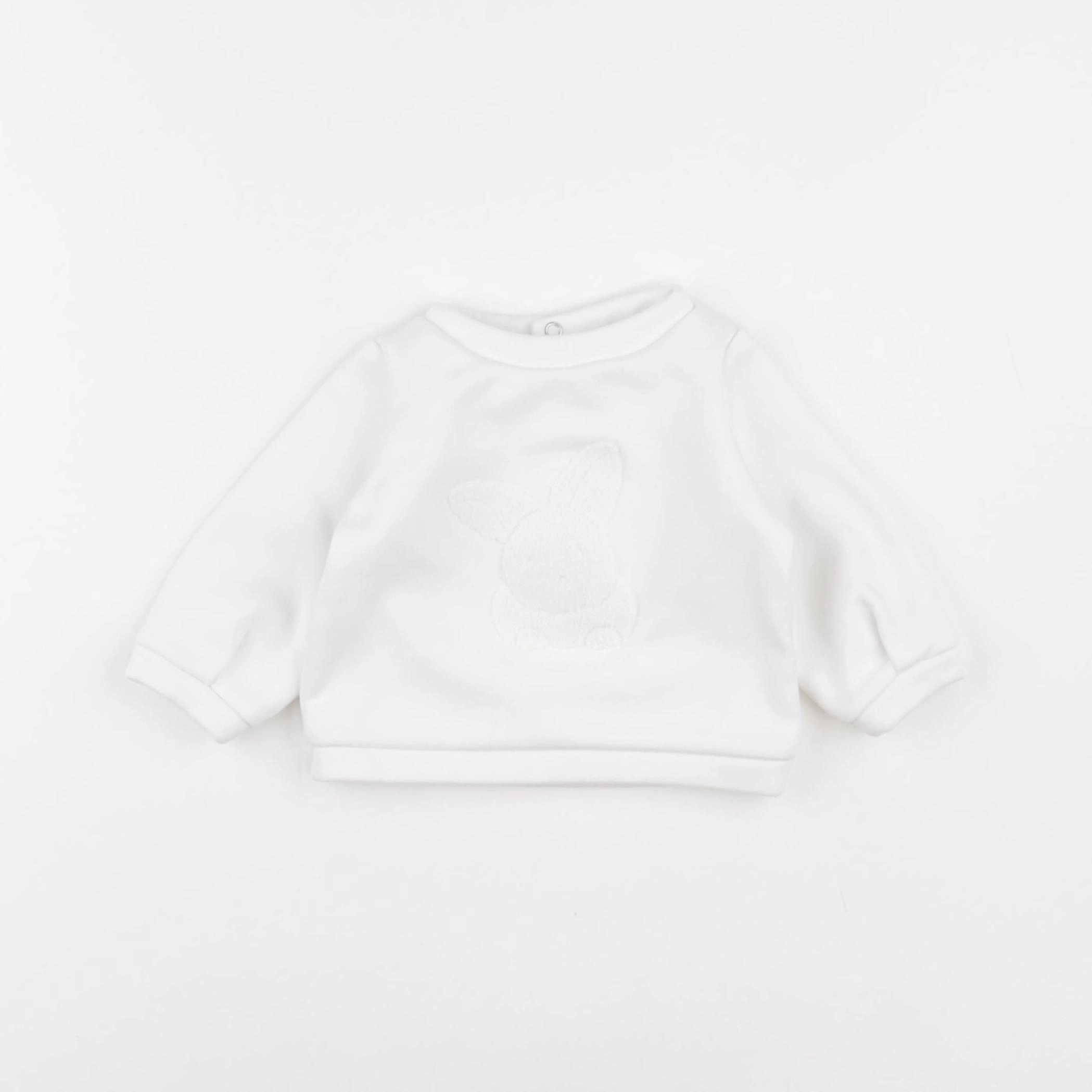 Jacadi - sweat blanc - 6 mois
