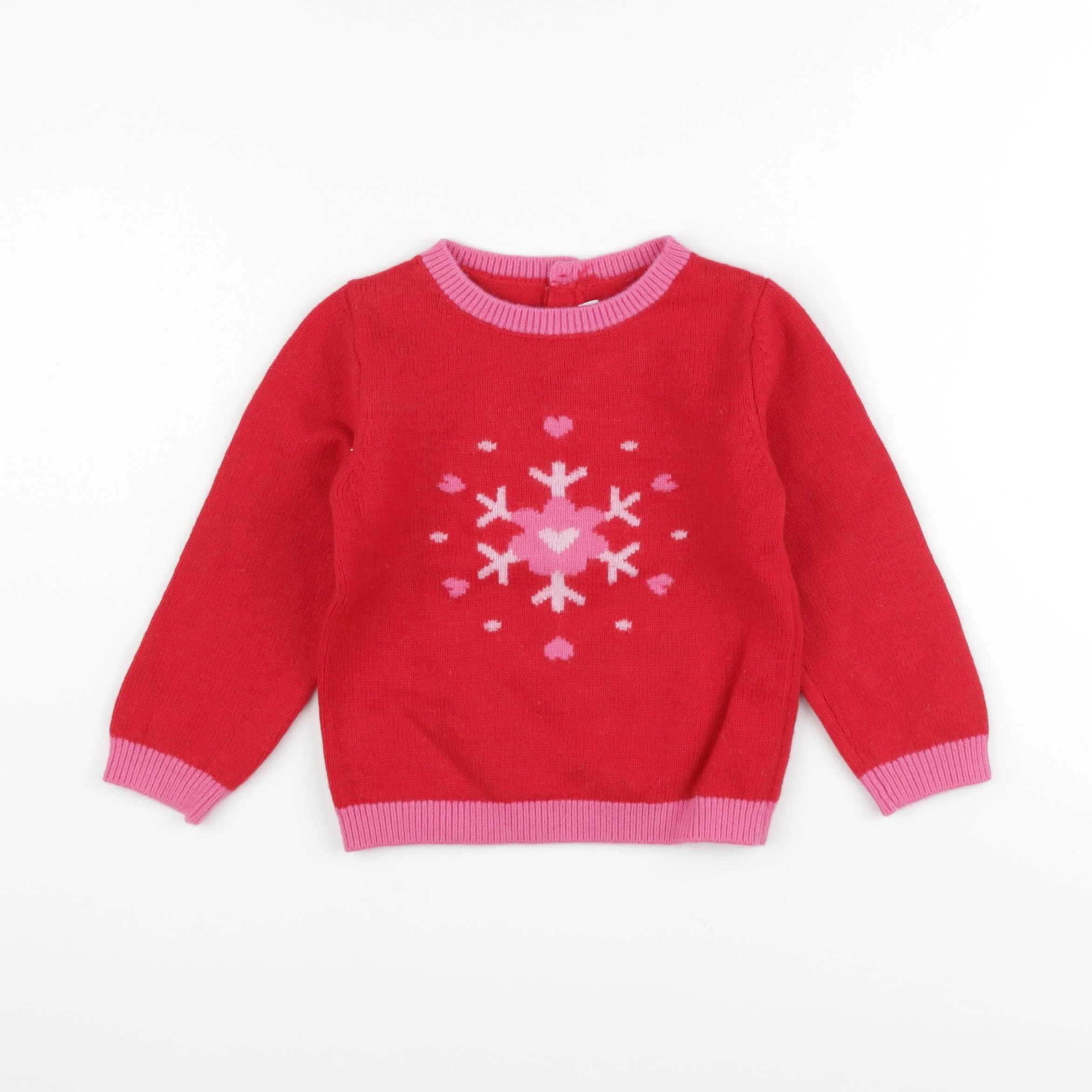 Jacadi - pull rouge - 36 mois