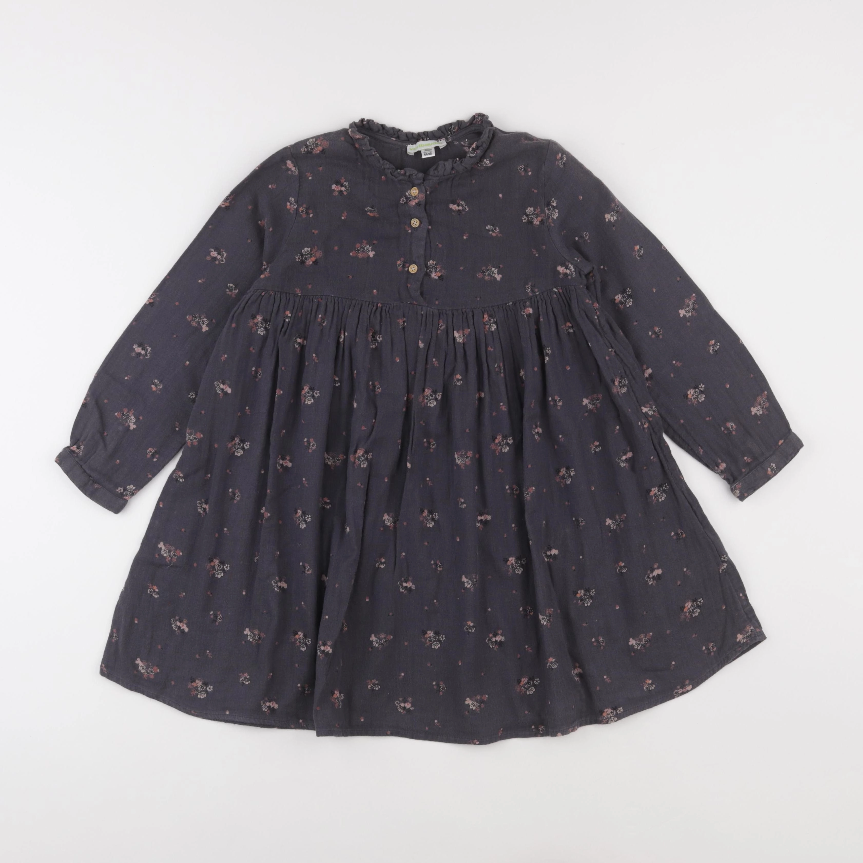 Vertbaudet - robe gris - 6 ans