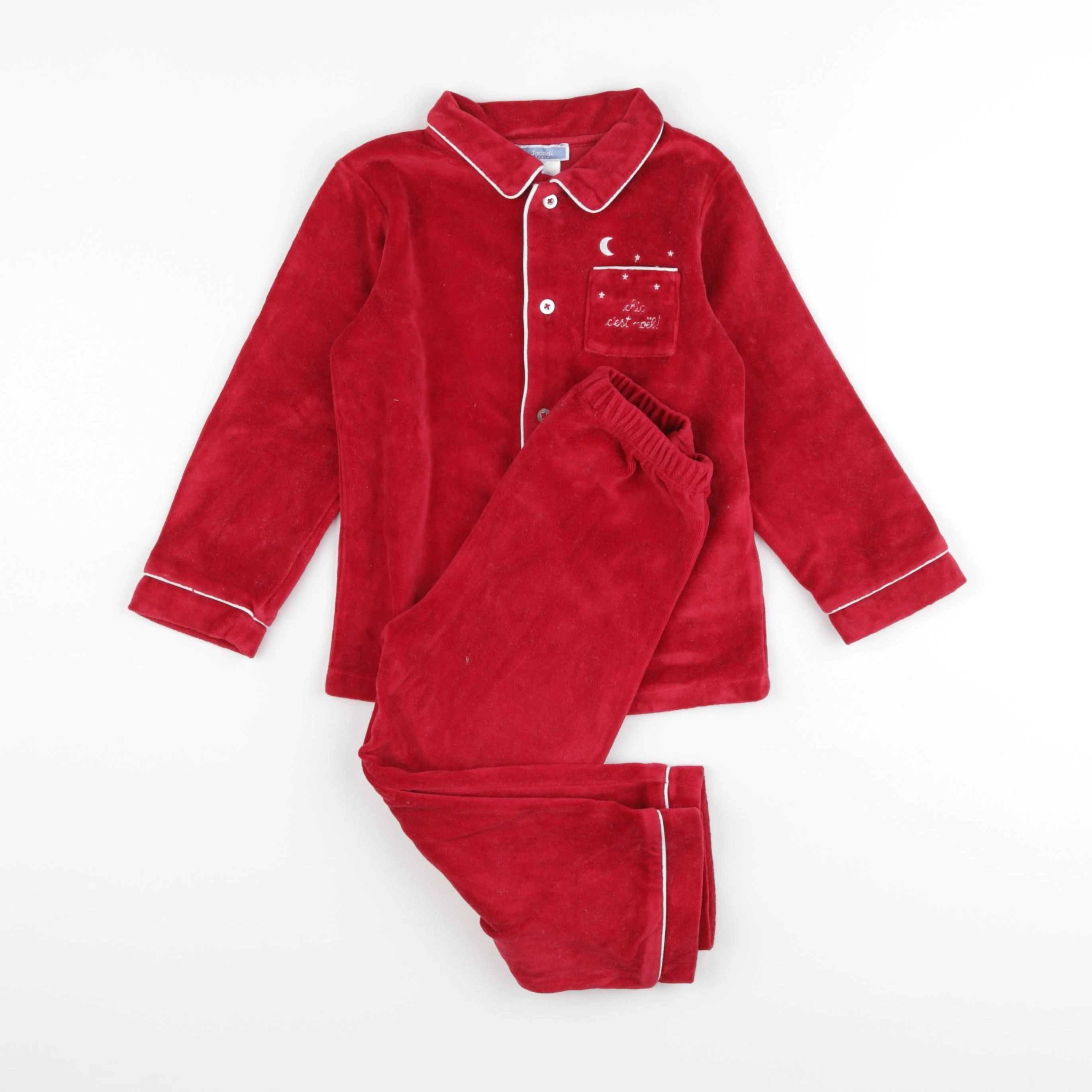 Jacadi - pyjama velours rouge - 4 ans