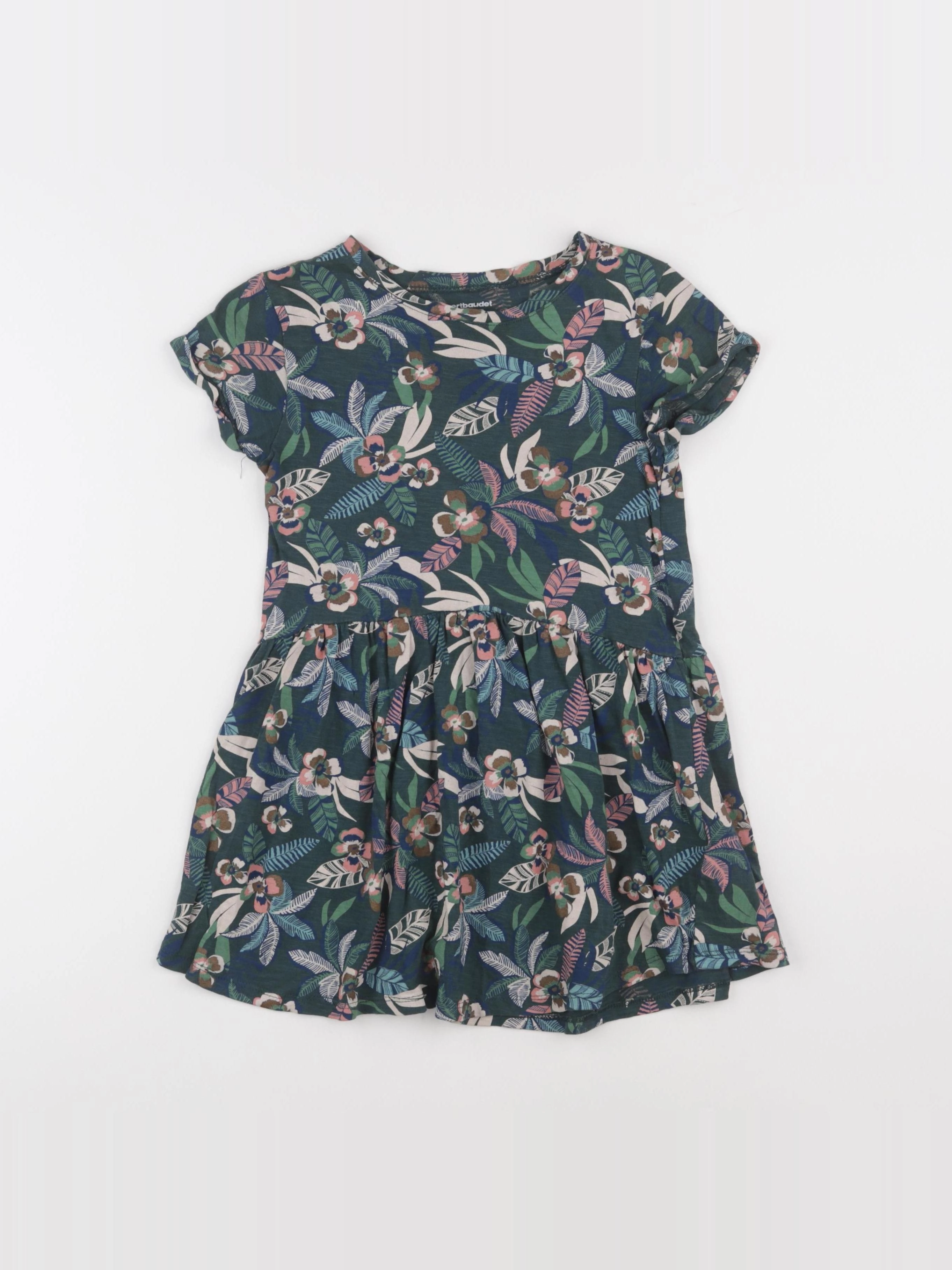 Vertbaudet - robe vert - 6 ans