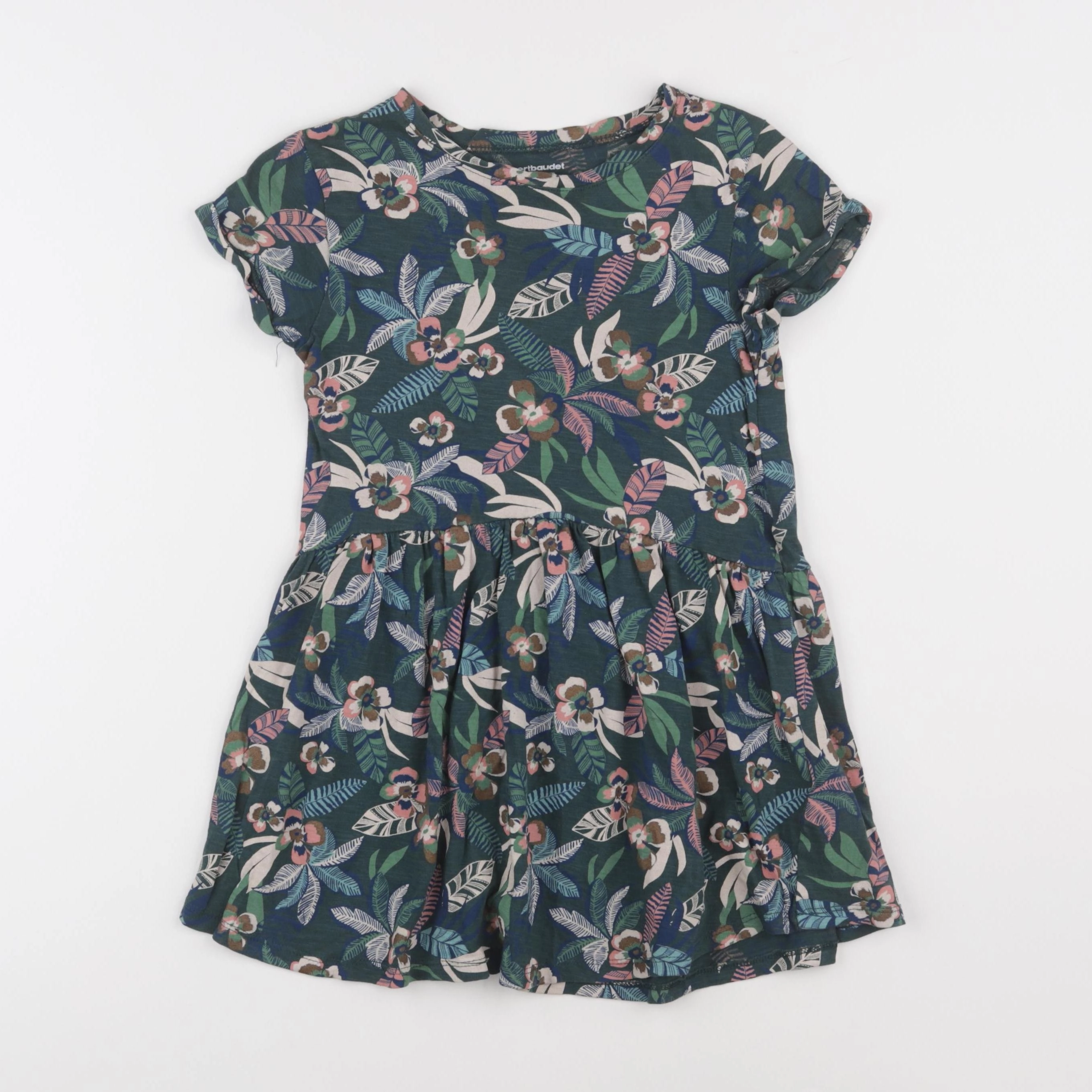 Vertbaudet - robe vert - 6 ans