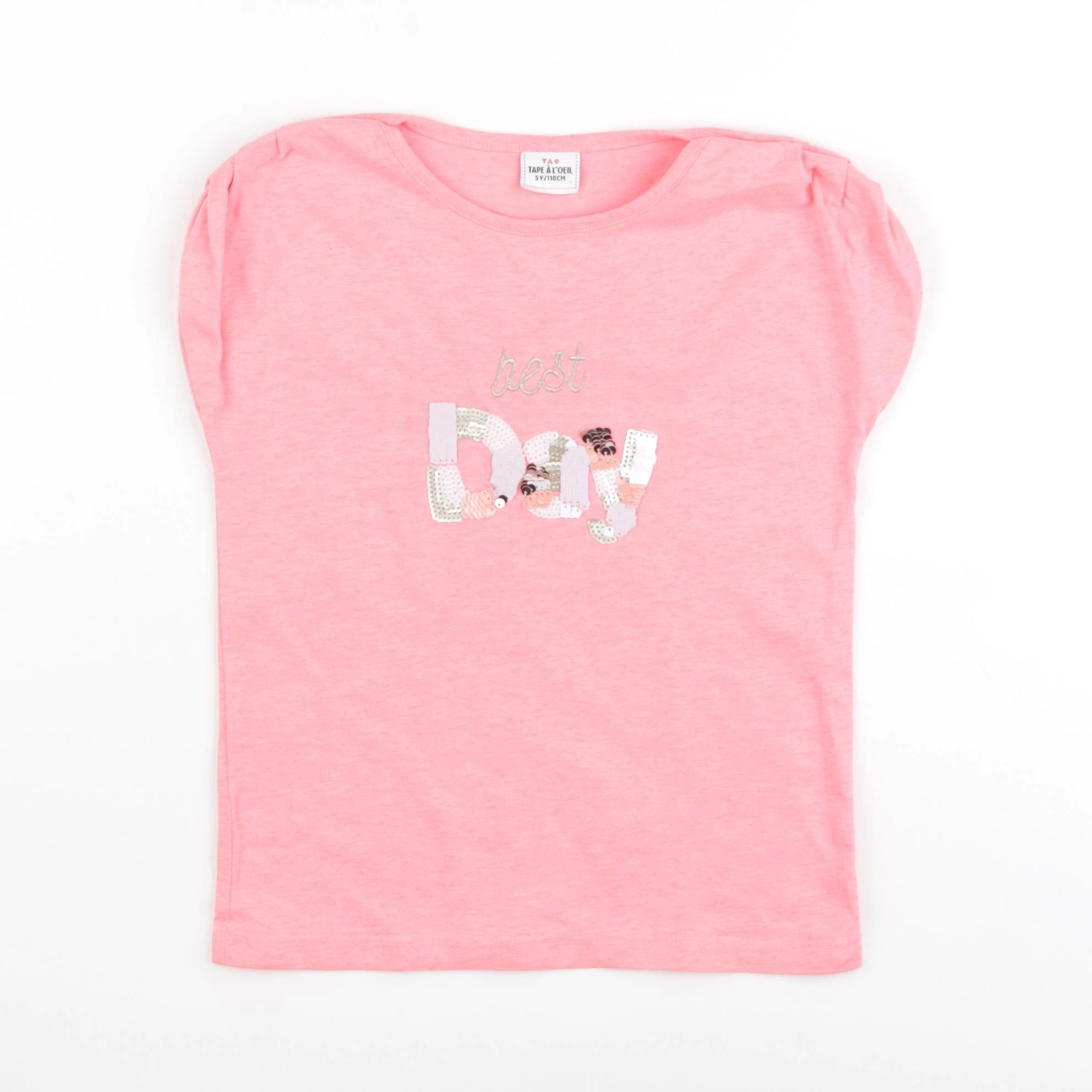 Tape à l'oeil - tee-shirt rose fluo - 5 ans