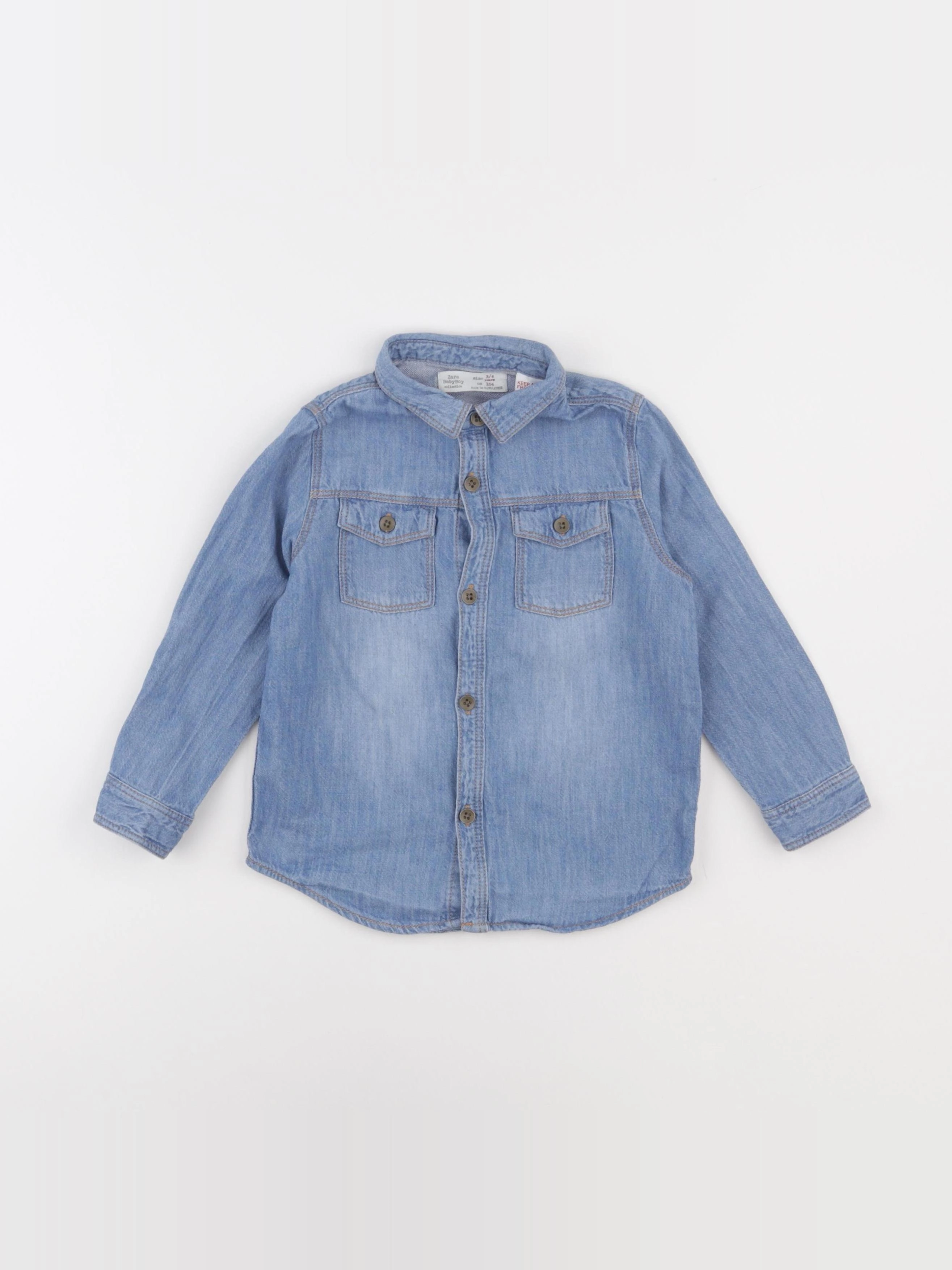 Zara - chemise bleu - 3/4 ans