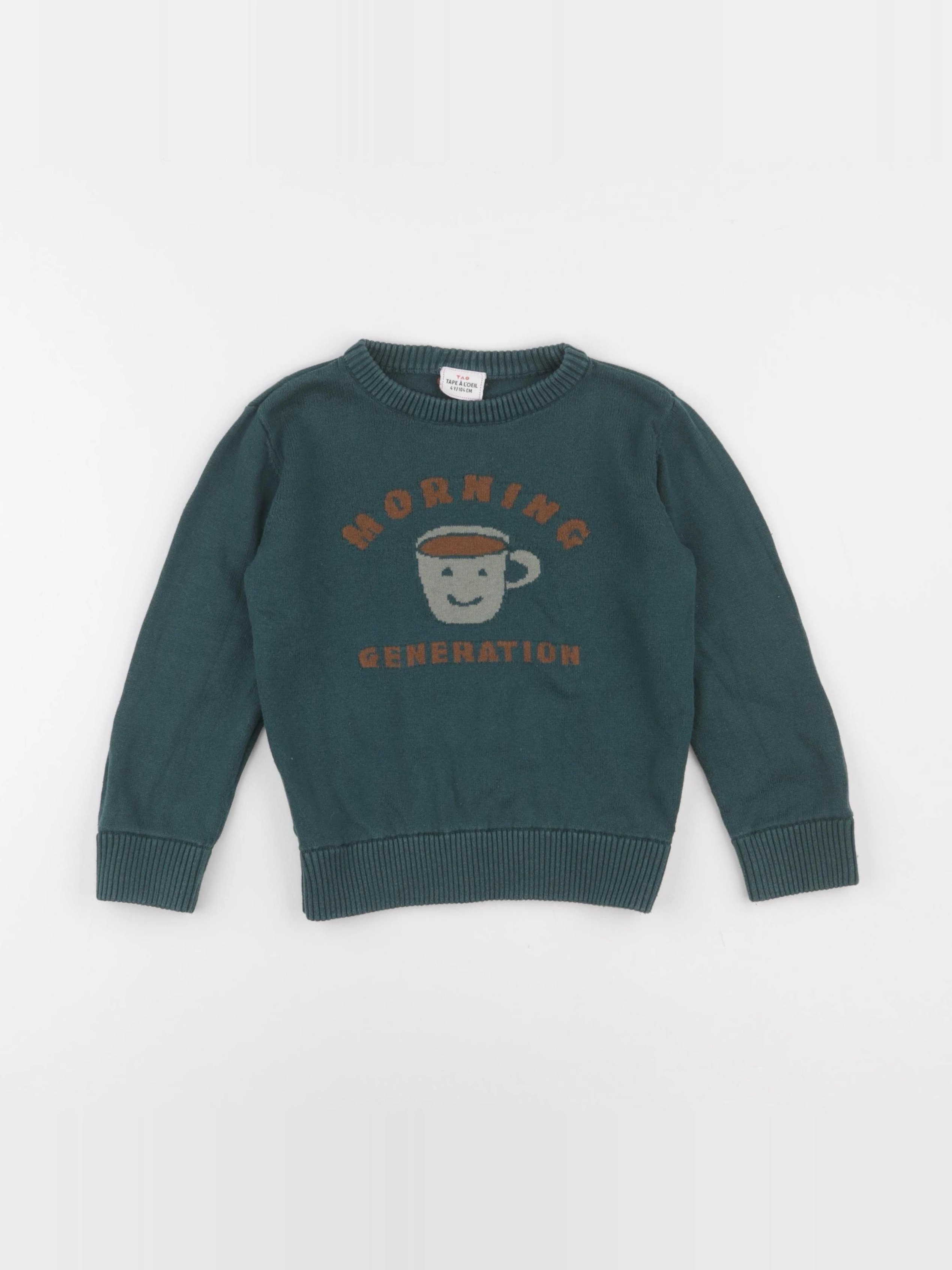 Tape à l'oeil - pull vert - 4 ans