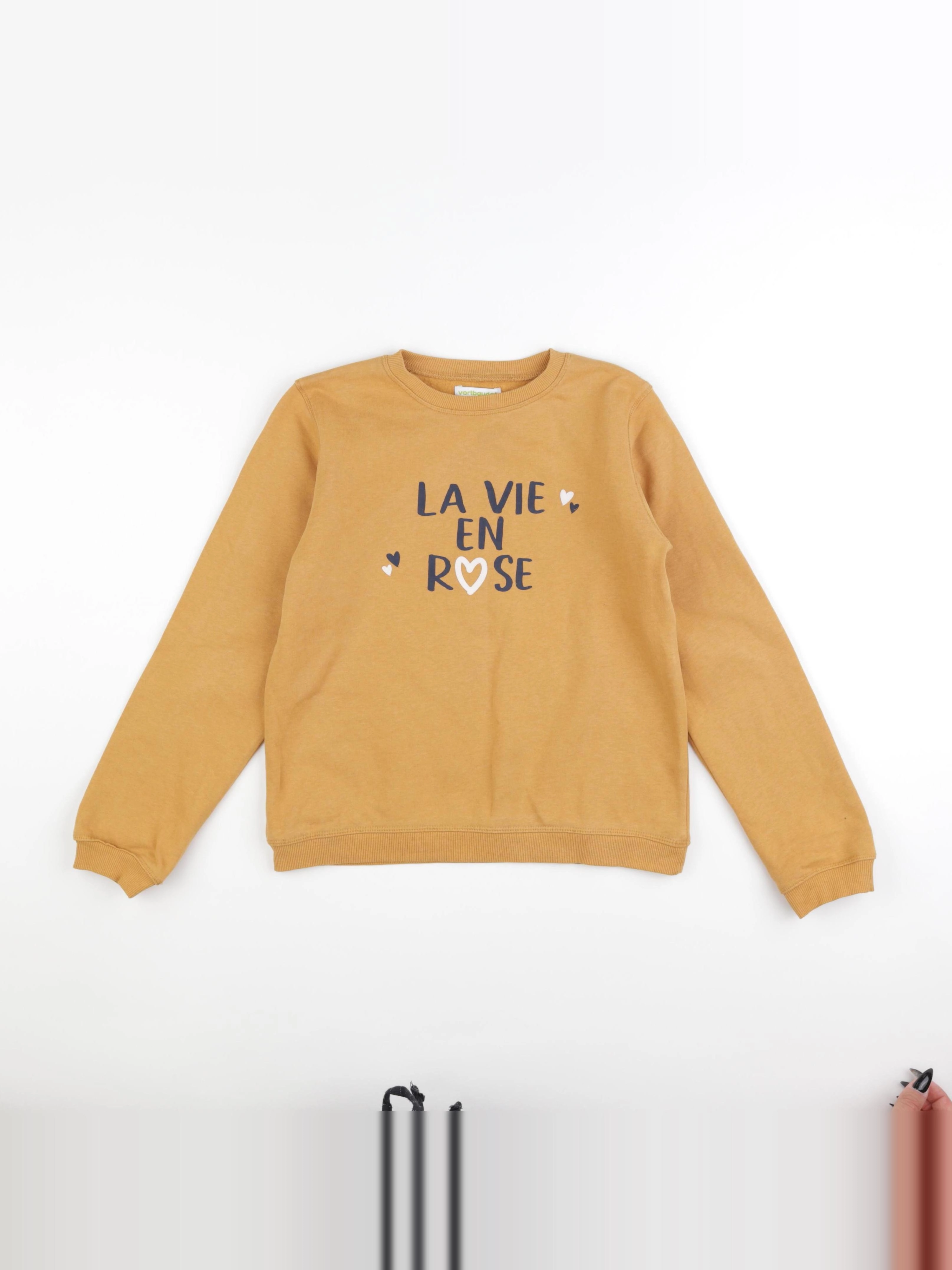 Vertbaudet - sweat jaune - 9 ans