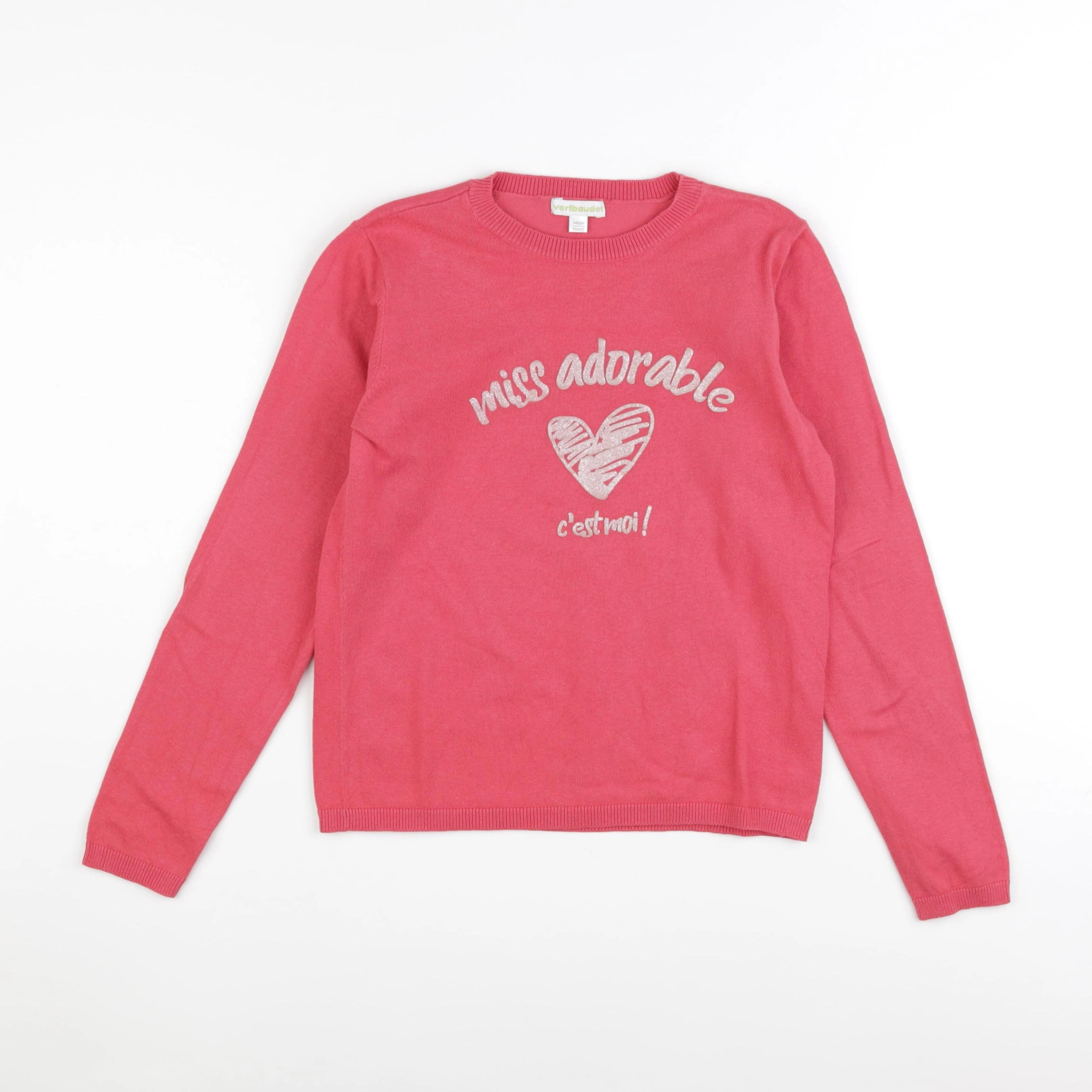 Vertbaudet - pull rose - 10 ans