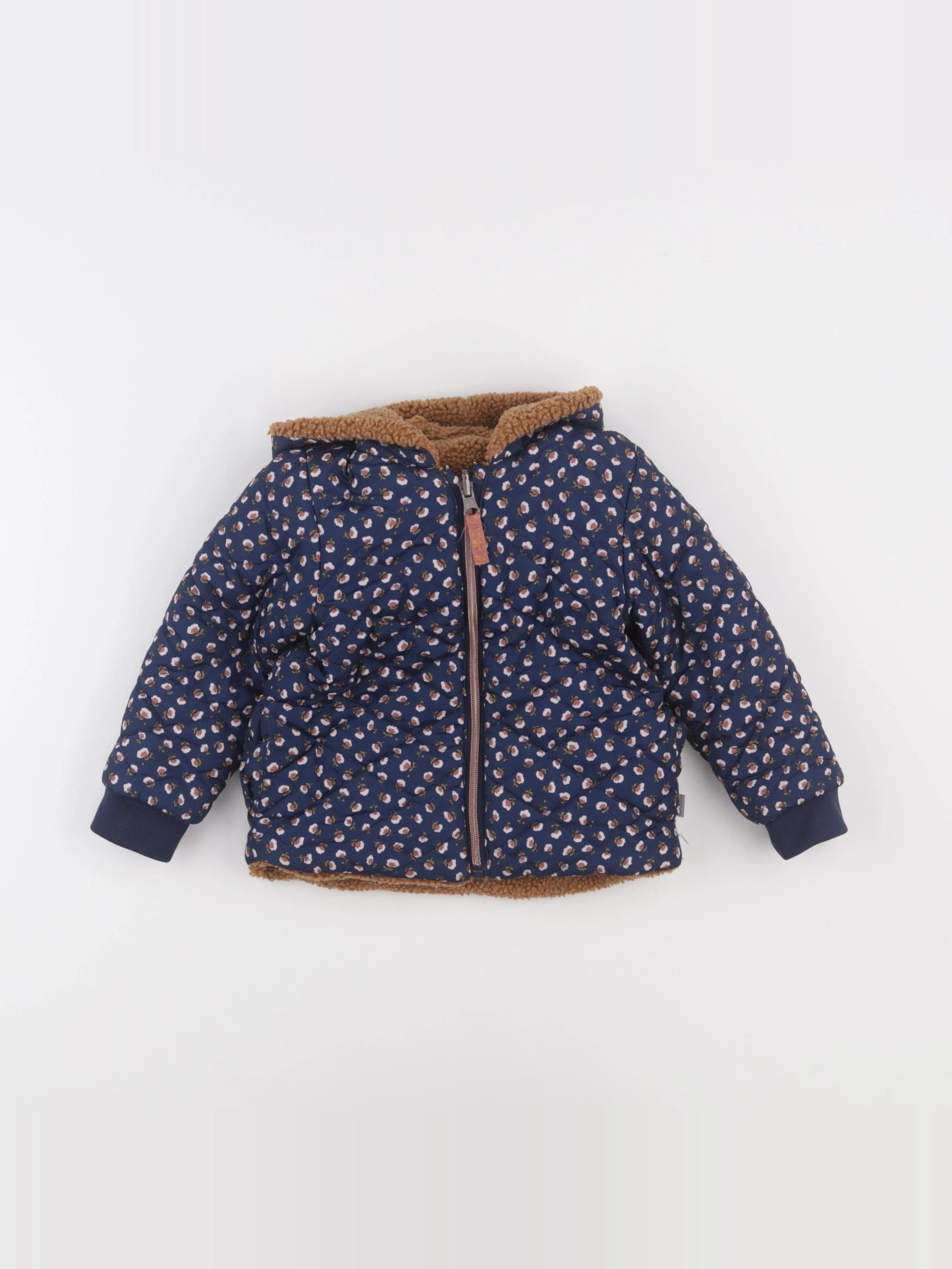 Noppies - doudoune réversible marron, bleu - 18/24 mois