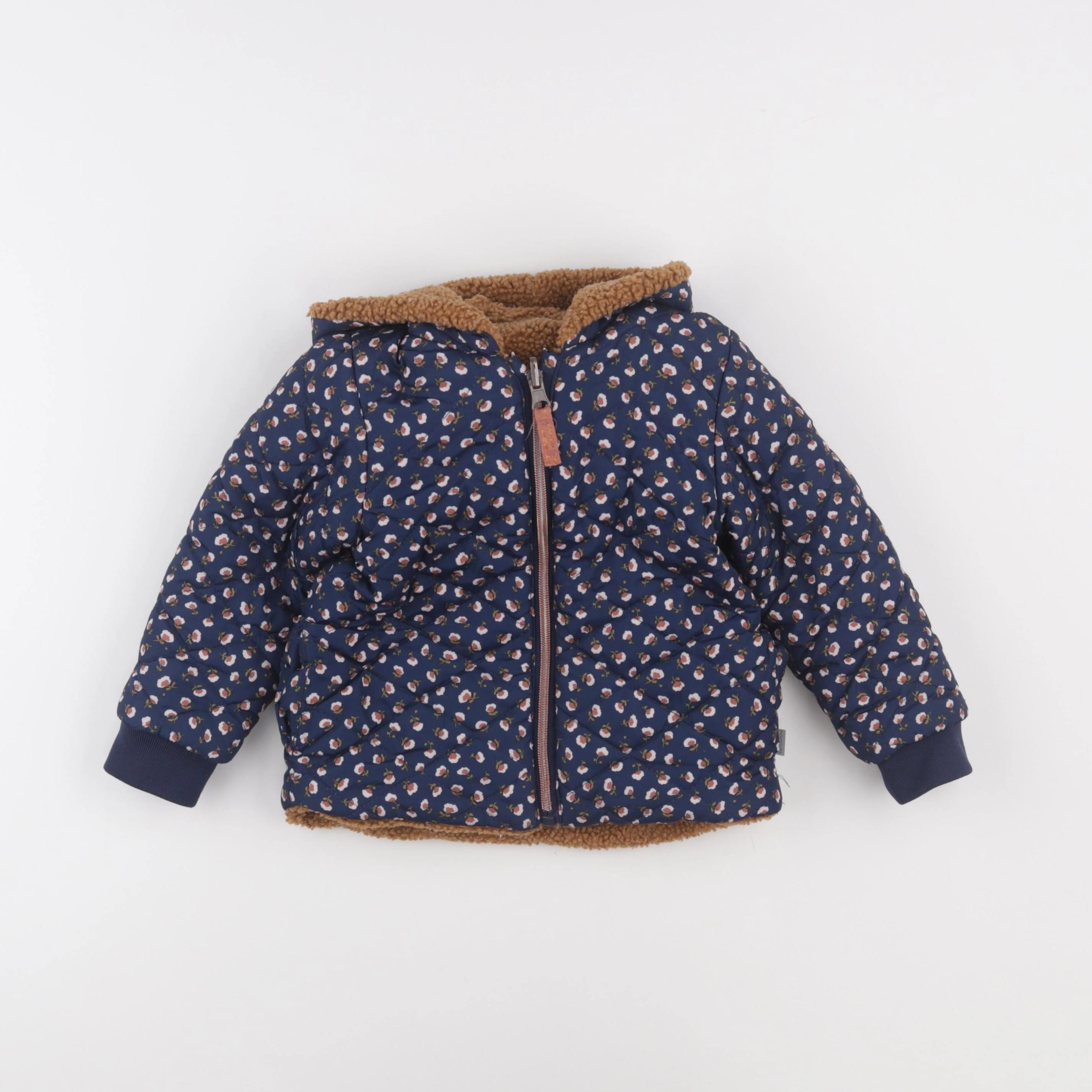 Noppies - doudoune réversible marron, bleu - 18/24 mois