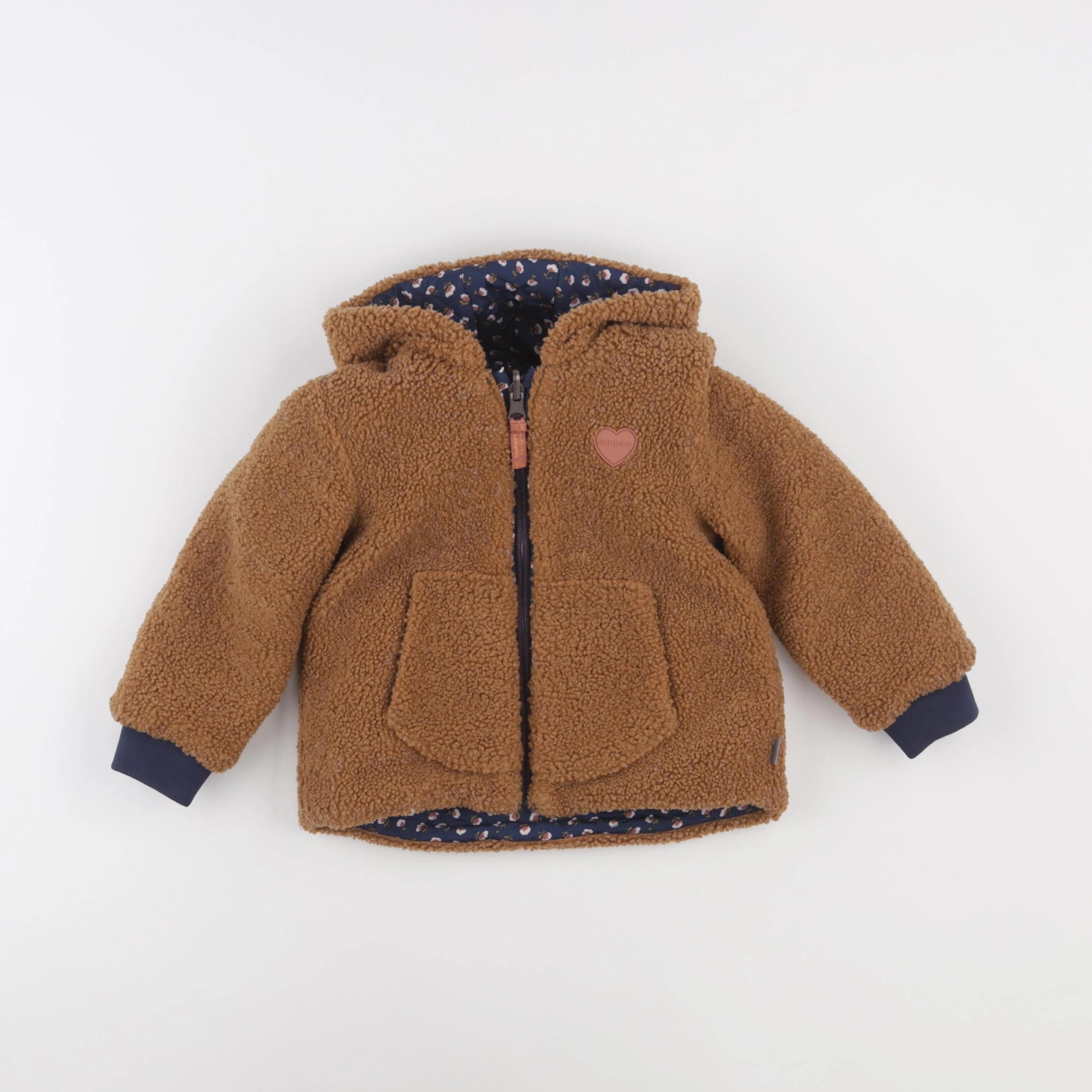 Noppies - doudoune réversible marron, bleu - 18/24 mois