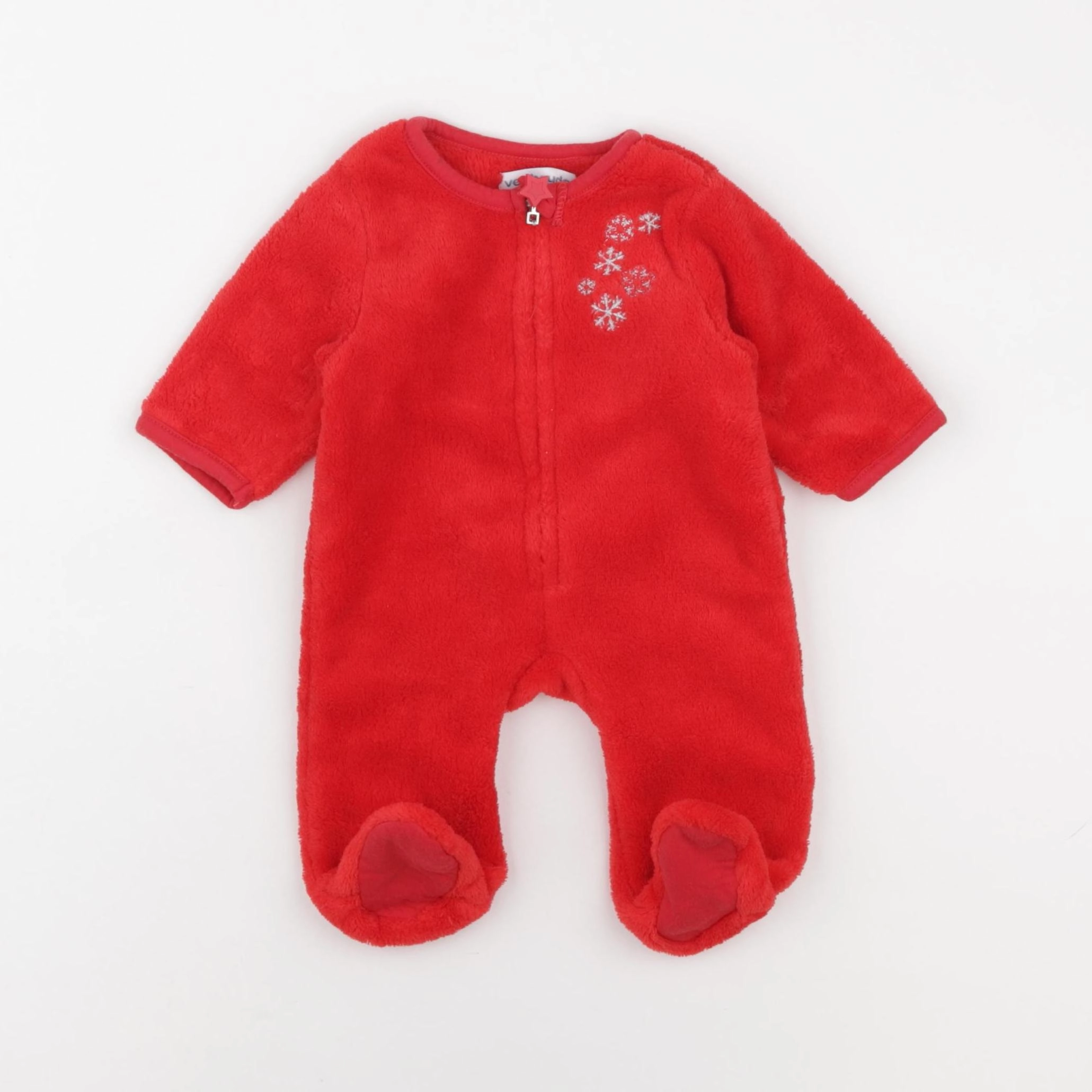 Vertbaudet - sur-pyjama rouge - 0 mois