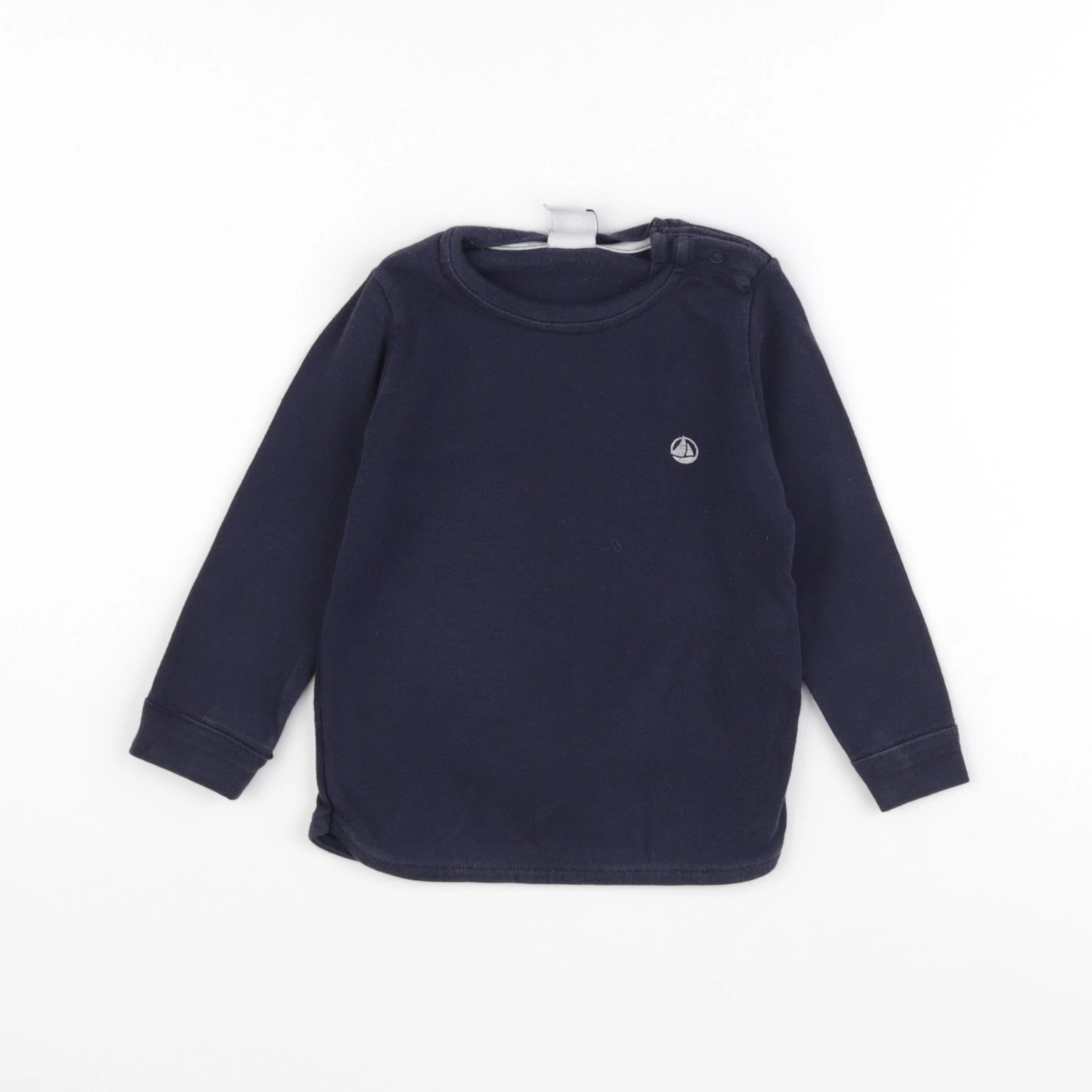 Petit Bateau - tee-shirt bleu - 18 mois