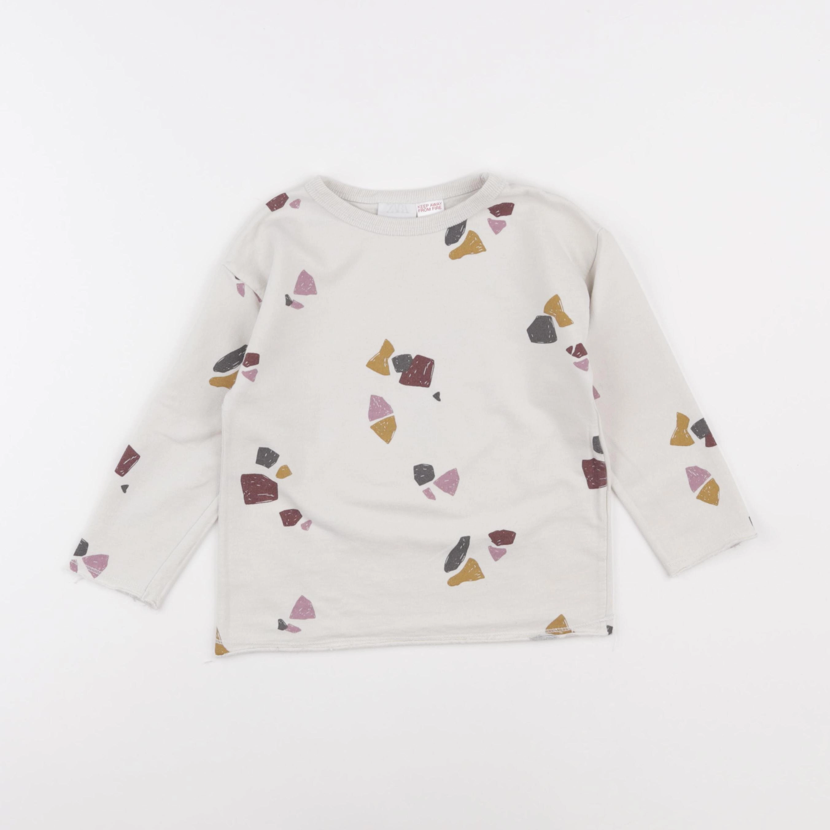 Zara - tee-shirt beige - 3/4 ans