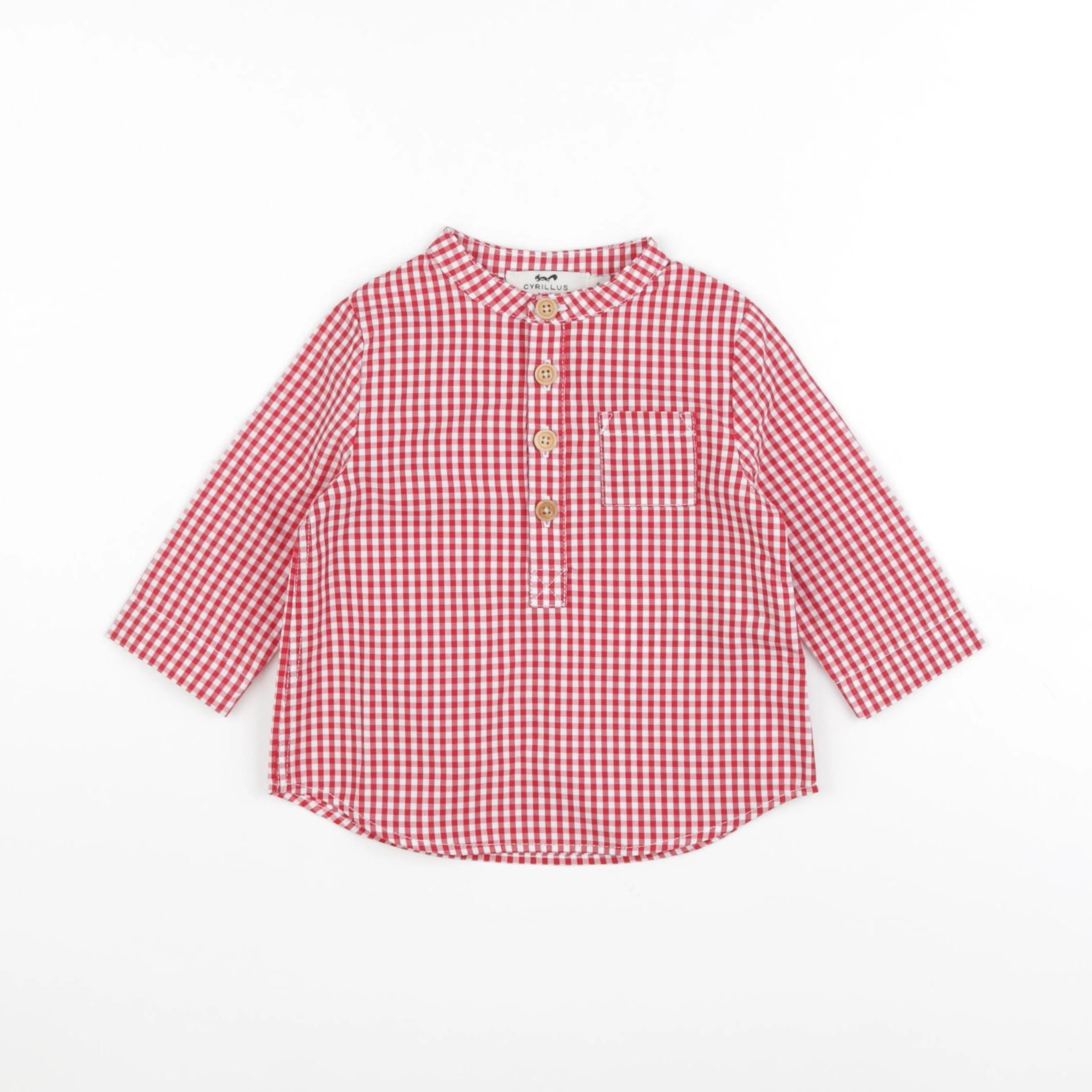 Cyrillus - chemise rouge - 6 mois