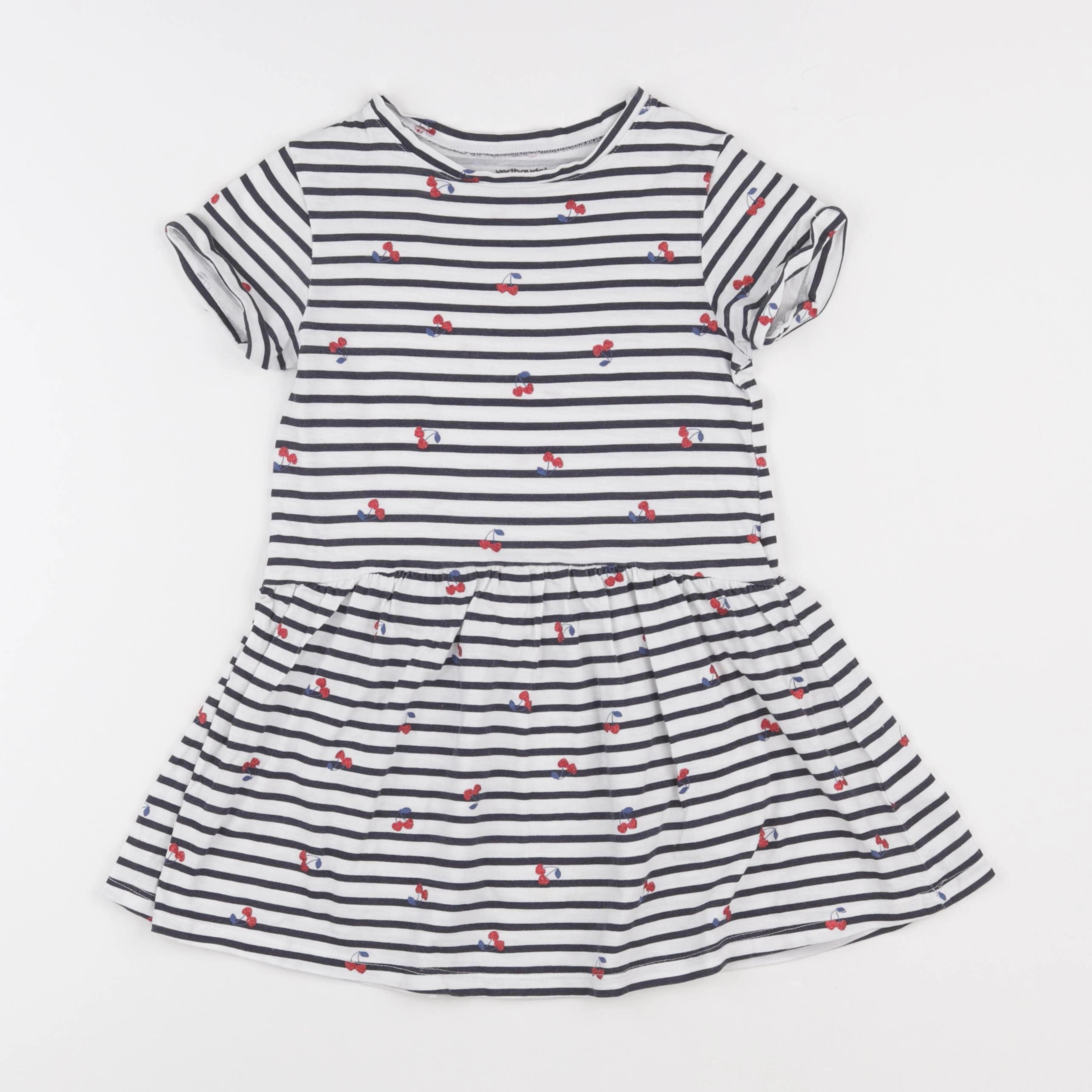 Vertbaudet - robe bleu, blanc - 5 ans