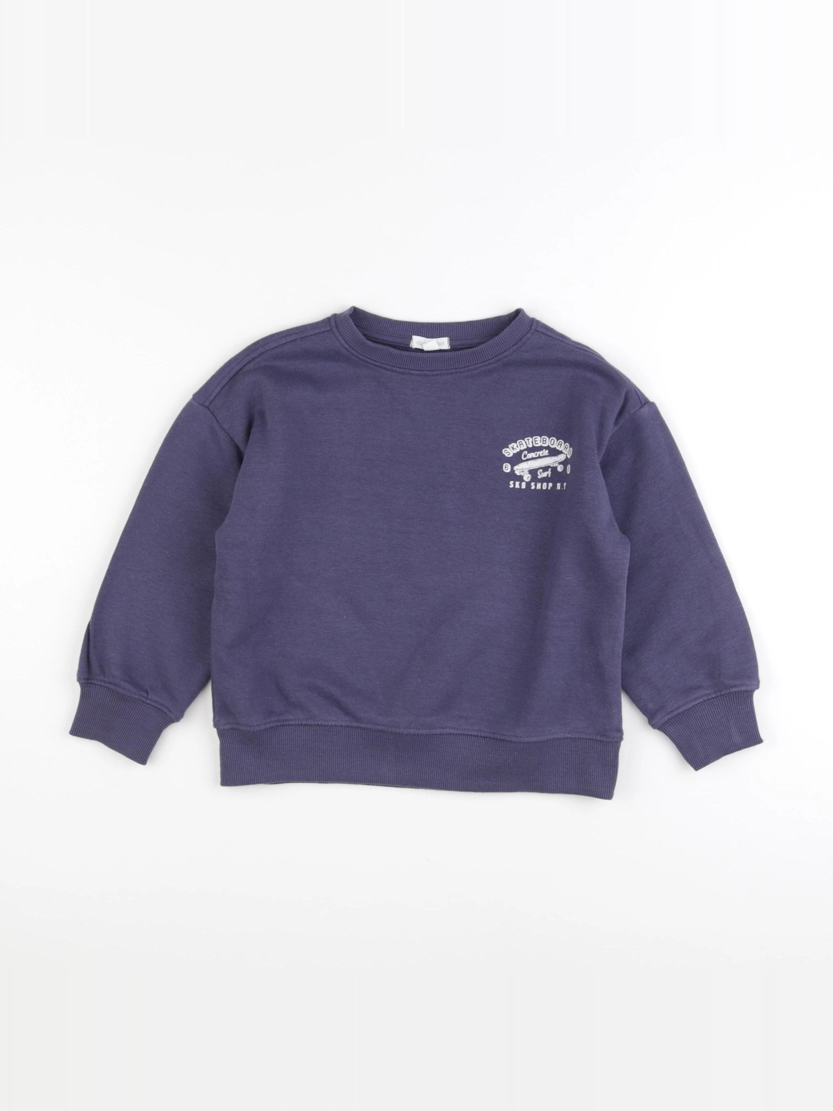Vertbaudet - sweat bleu - 6 ans