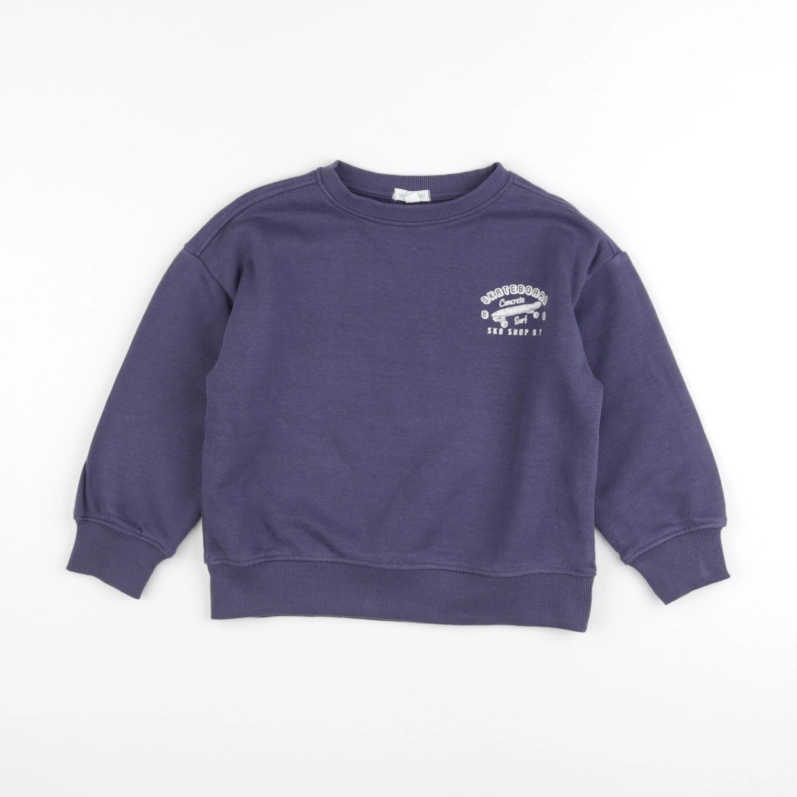 Vertbaudet - sweat bleu - 6 ans
