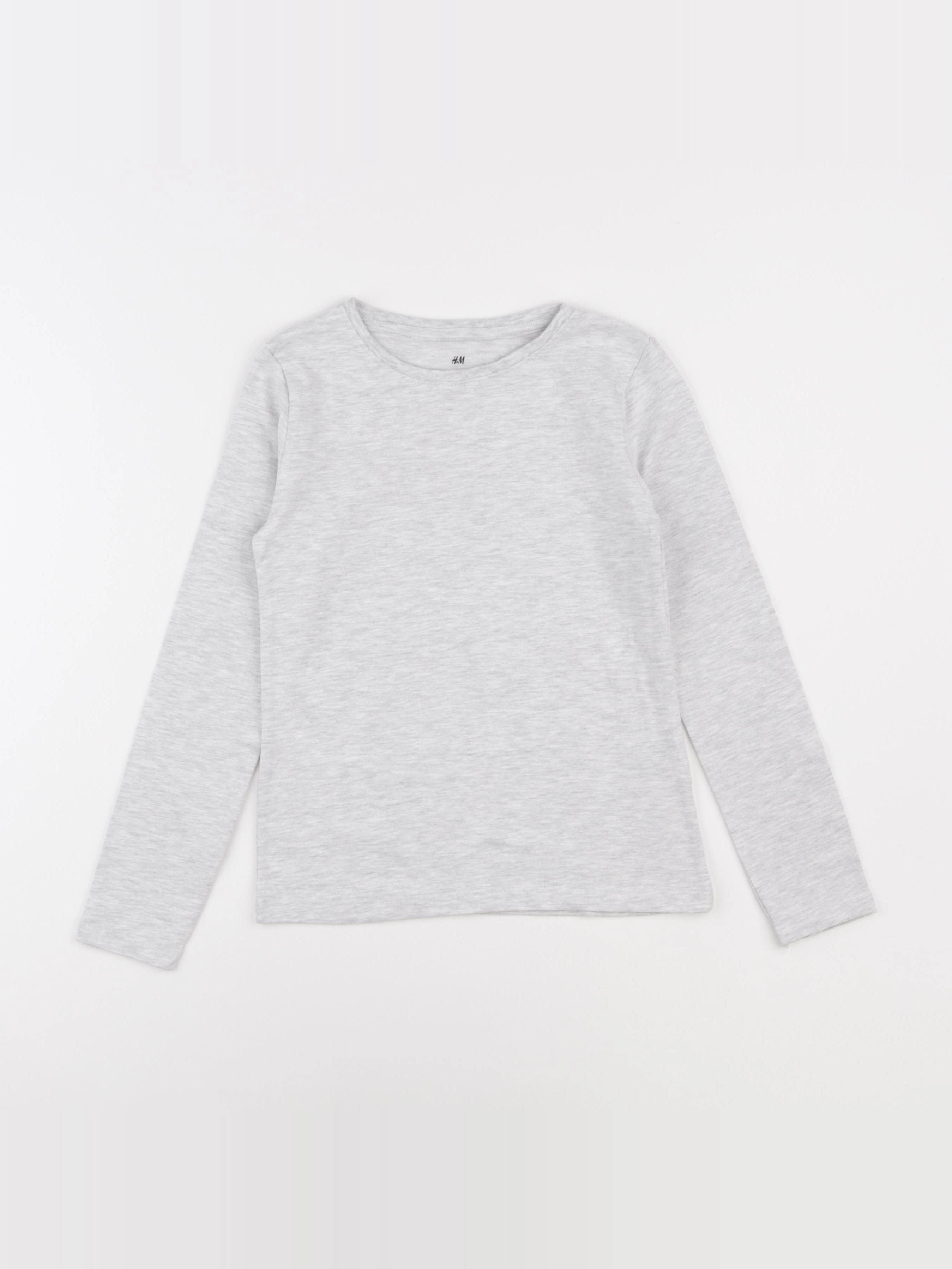 H&M - tee-shirt gris - 6/8 ans