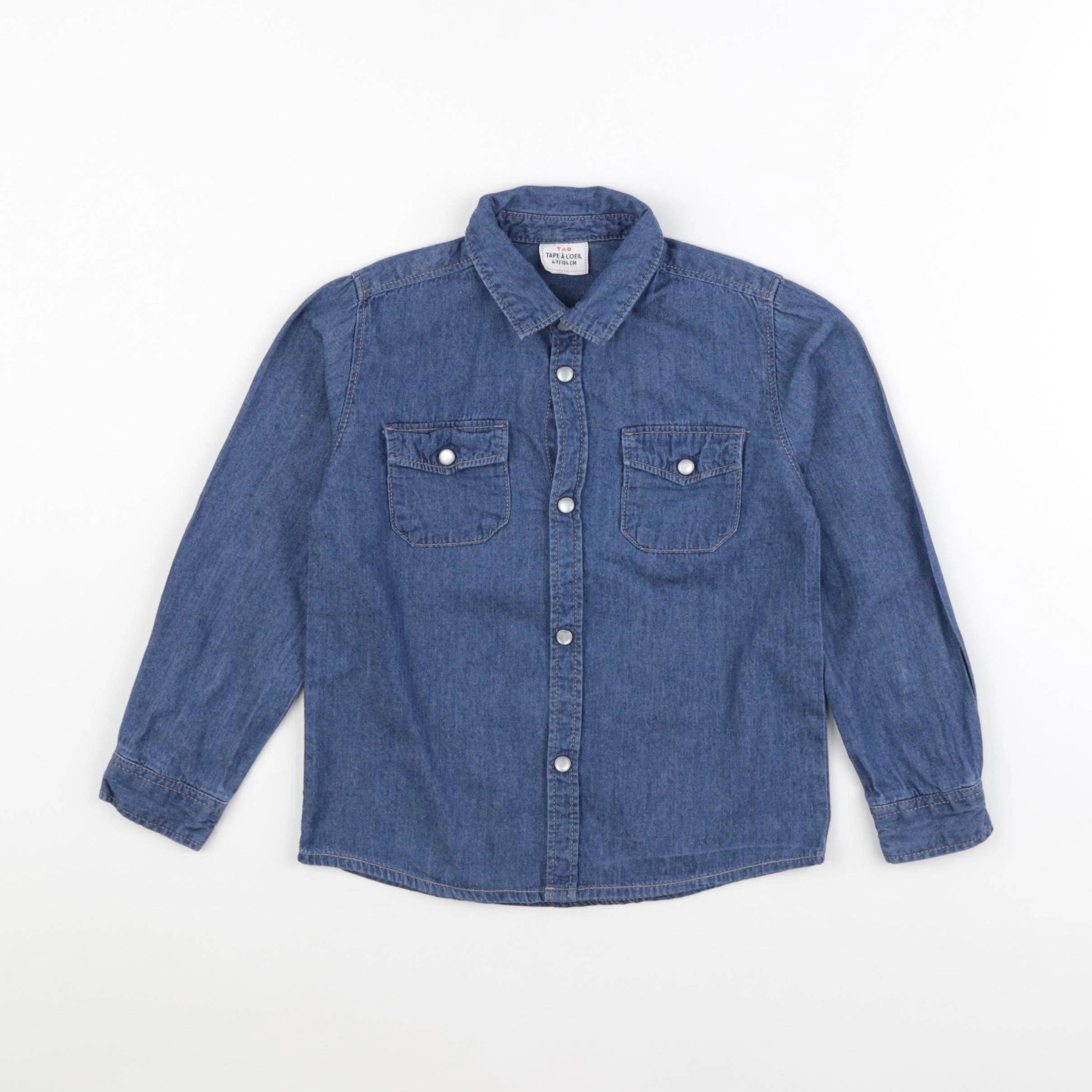 Tape à l'oeil - chemise bleu - 4 ans