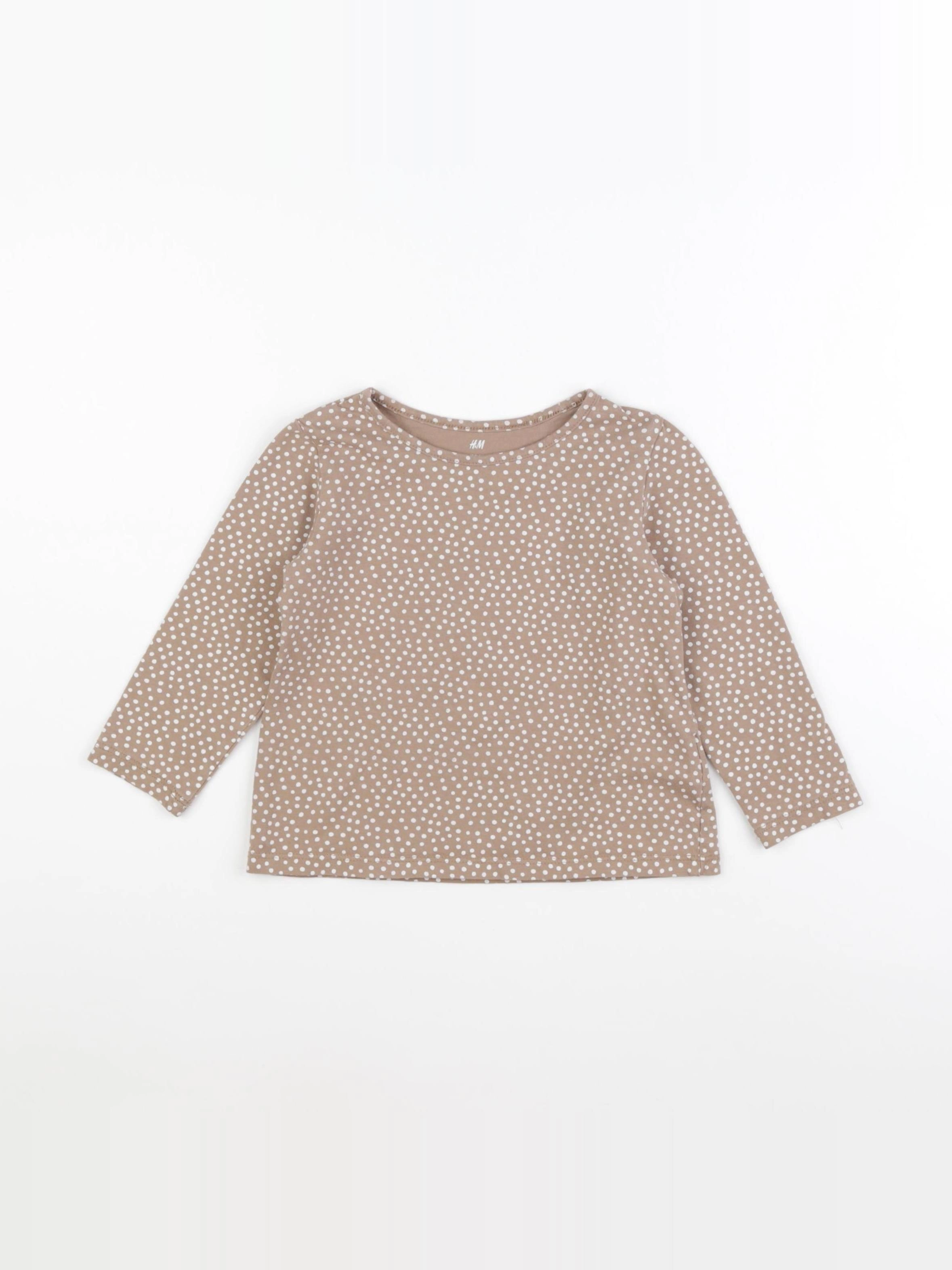 H&M - tee-shirt beige - 2/4 ans