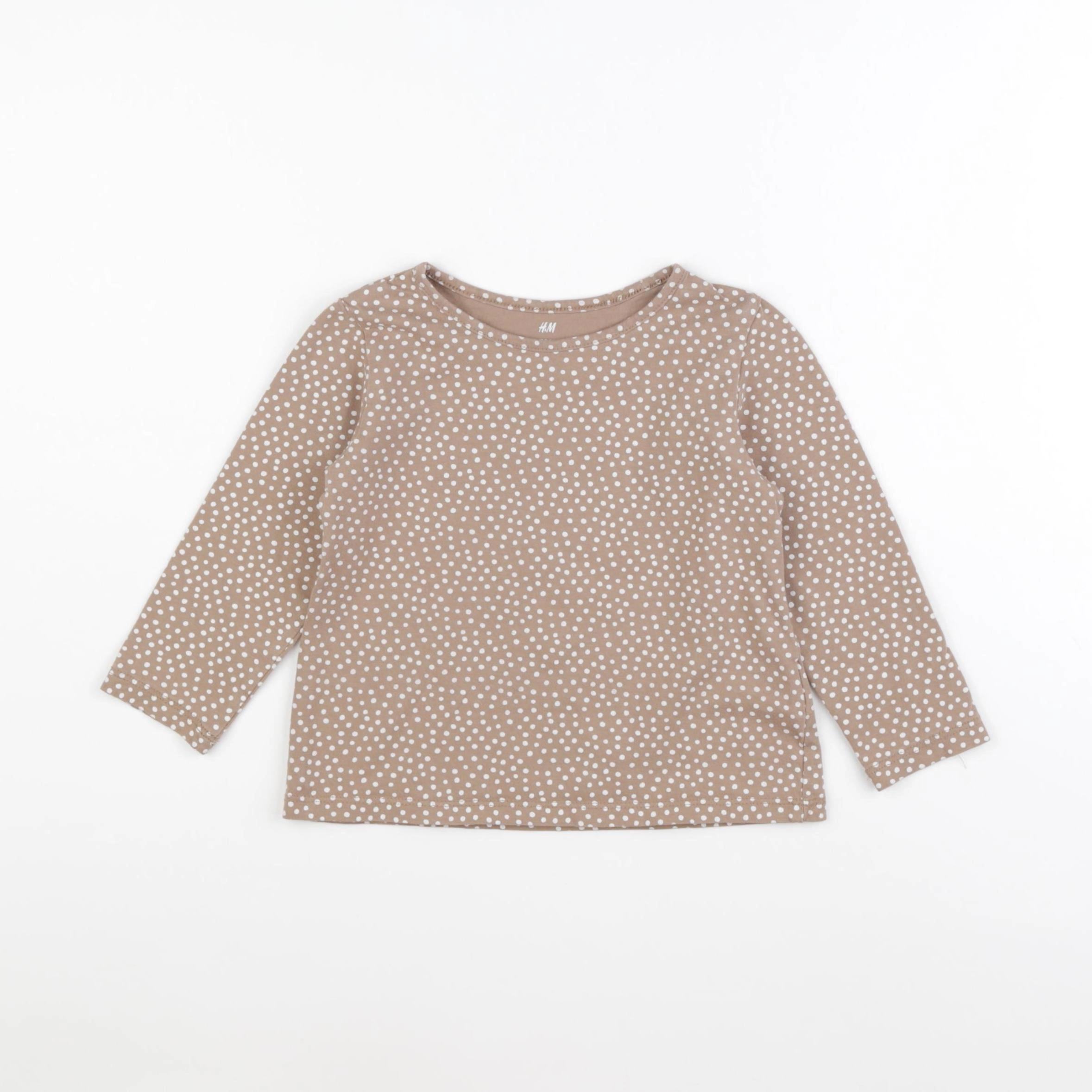 H&M - tee-shirt beige - 2/4 ans